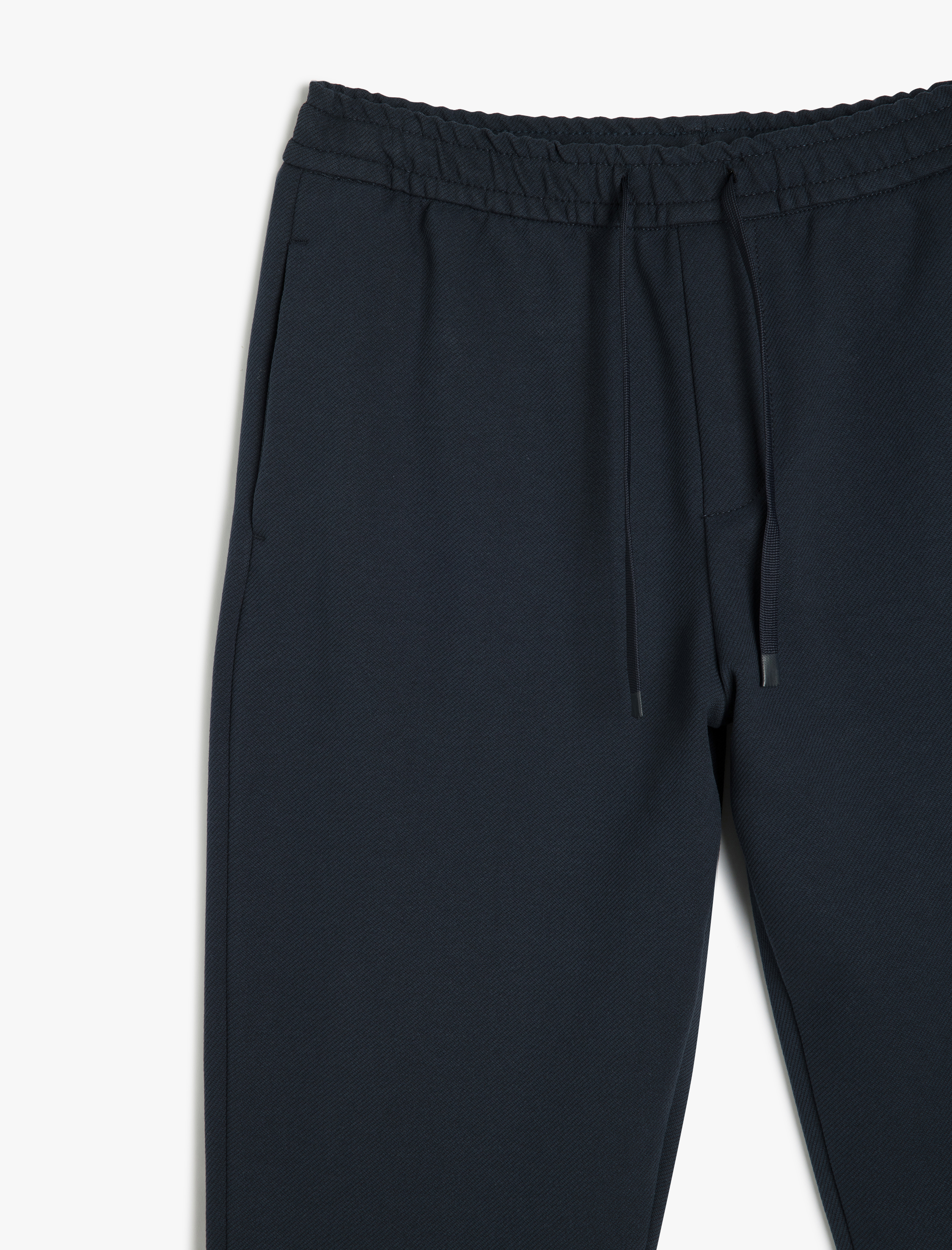   Beli Bağcıklı Cep Detaylı Pamuk Karışımlı Pantolon