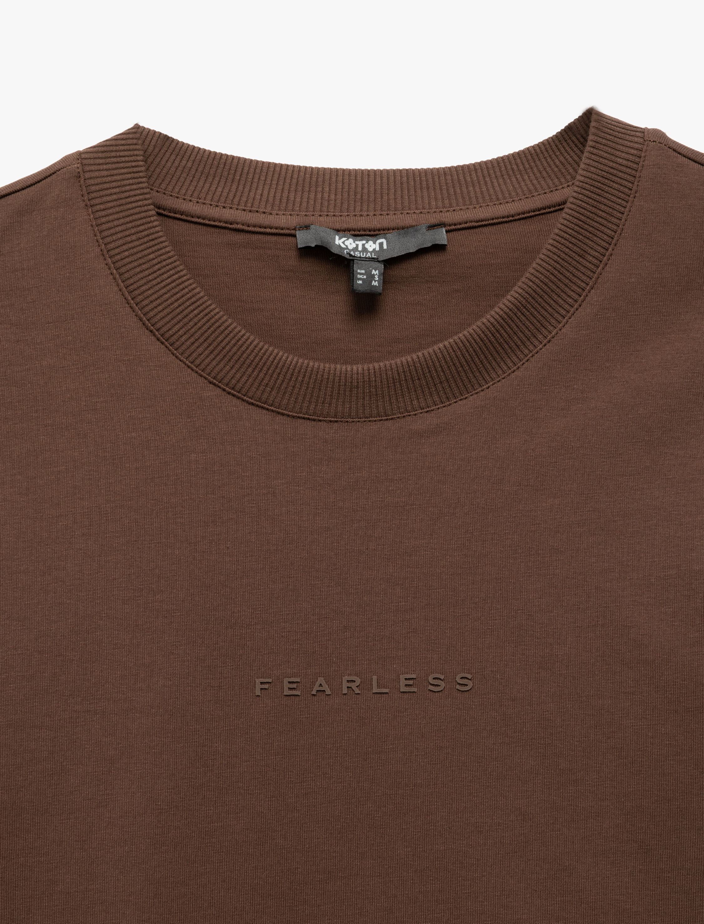   Bisiklet Yaka Kısa Kollu Regular Fit Slogan Baskılı Pamuklu Basic Tişört