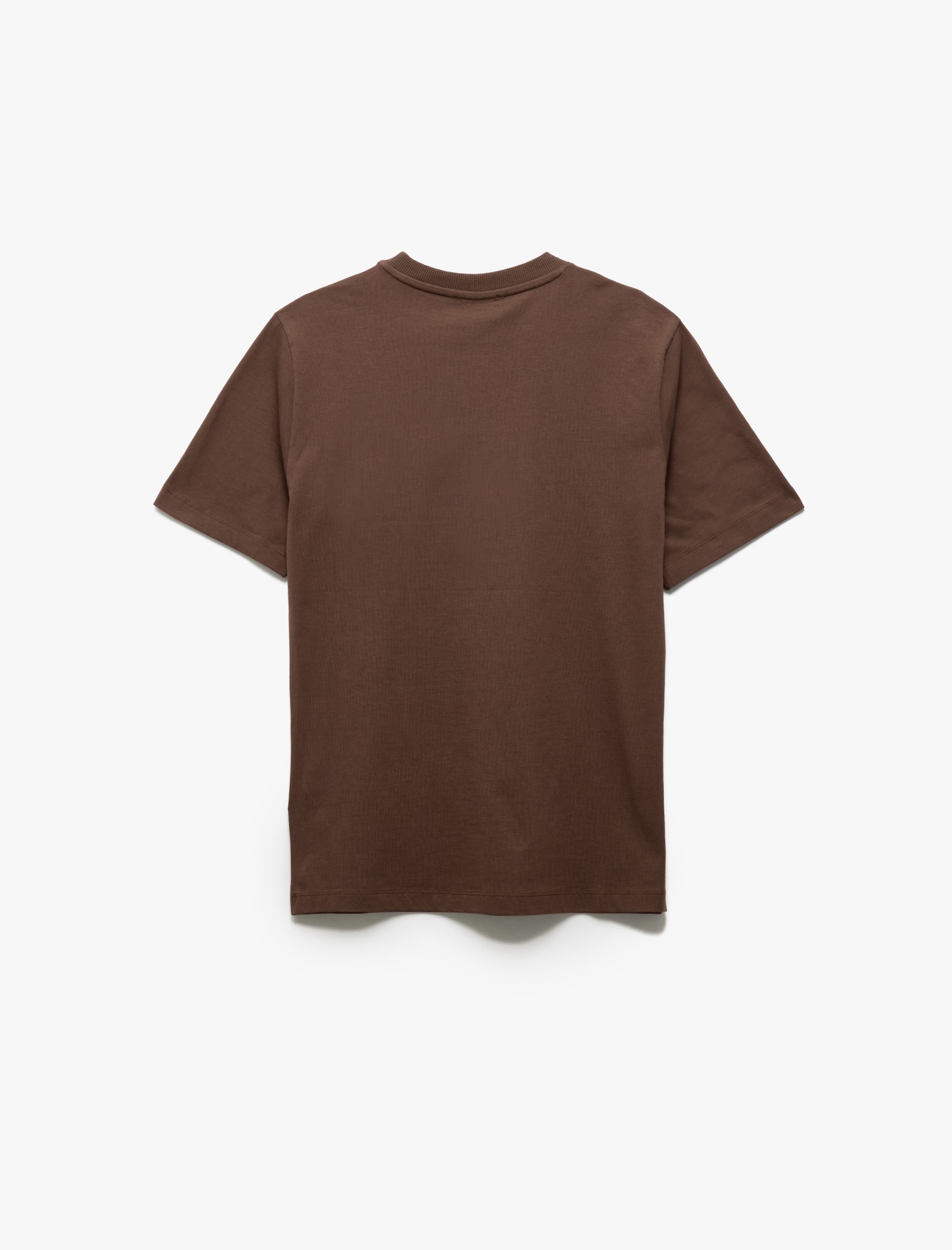   Bisiklet Yaka Kısa Kollu Regular Fit Slogan Baskılı Pamuklu Basic Tişört