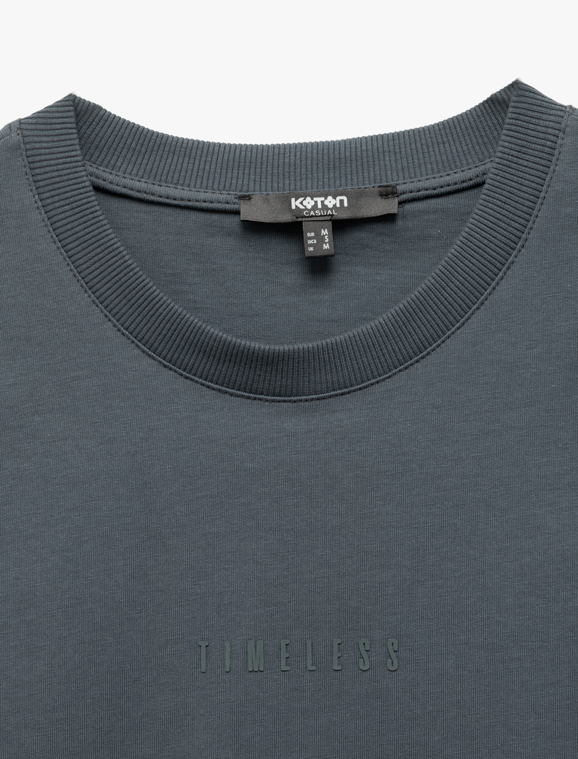   Slogan Baskılı Pamuklu Regular Fit Bisiklet Yaka Kısa Kollu Tişört