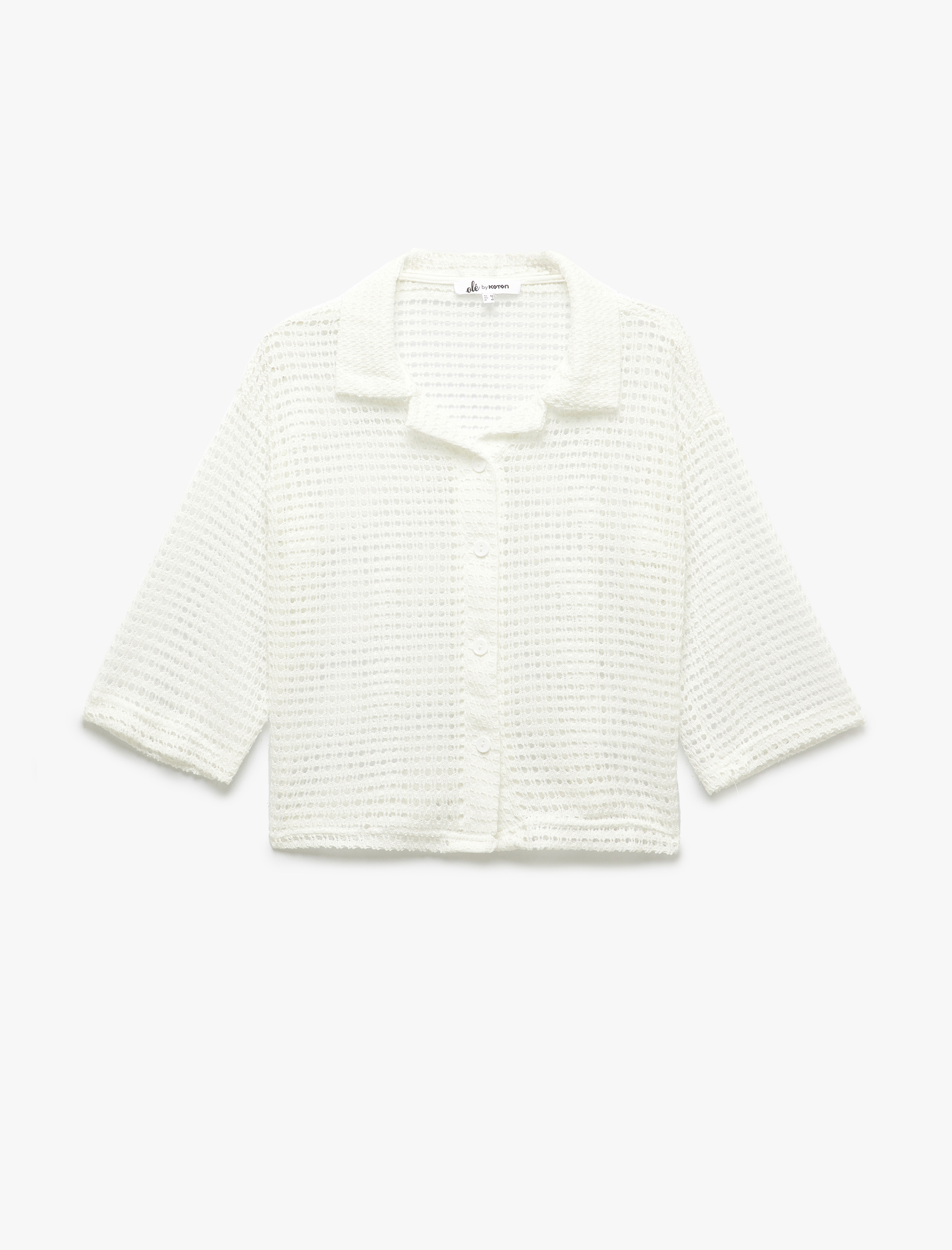 Rahat Kalıp Düğmeli Kısa Kollu Gömlek Yaka File Tişört