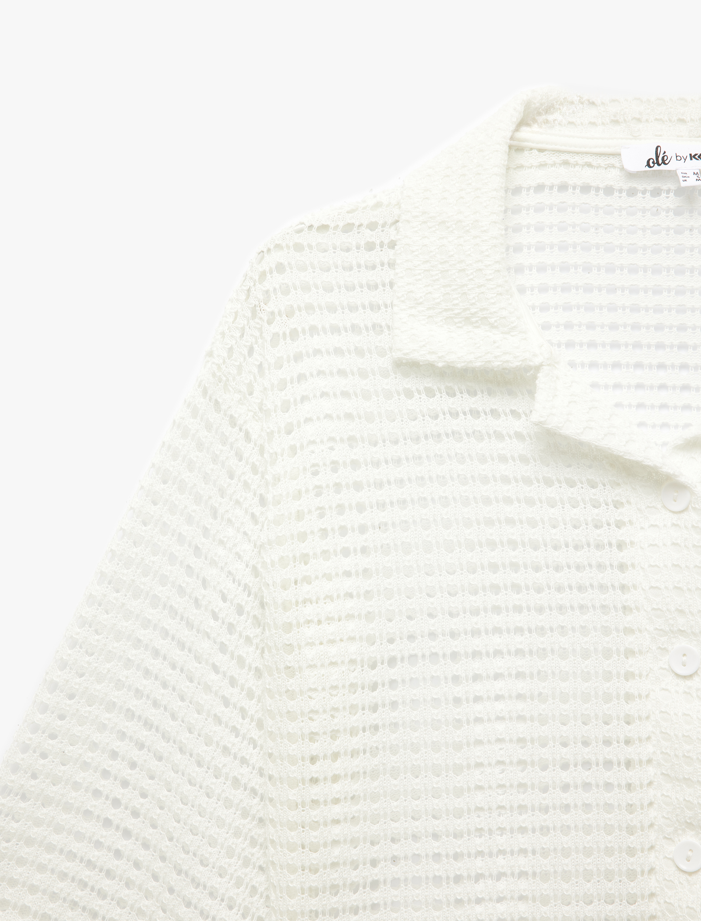 Rahat Kalıp Düğmeli Kısa Kollu Gömlek Yaka File Tişört