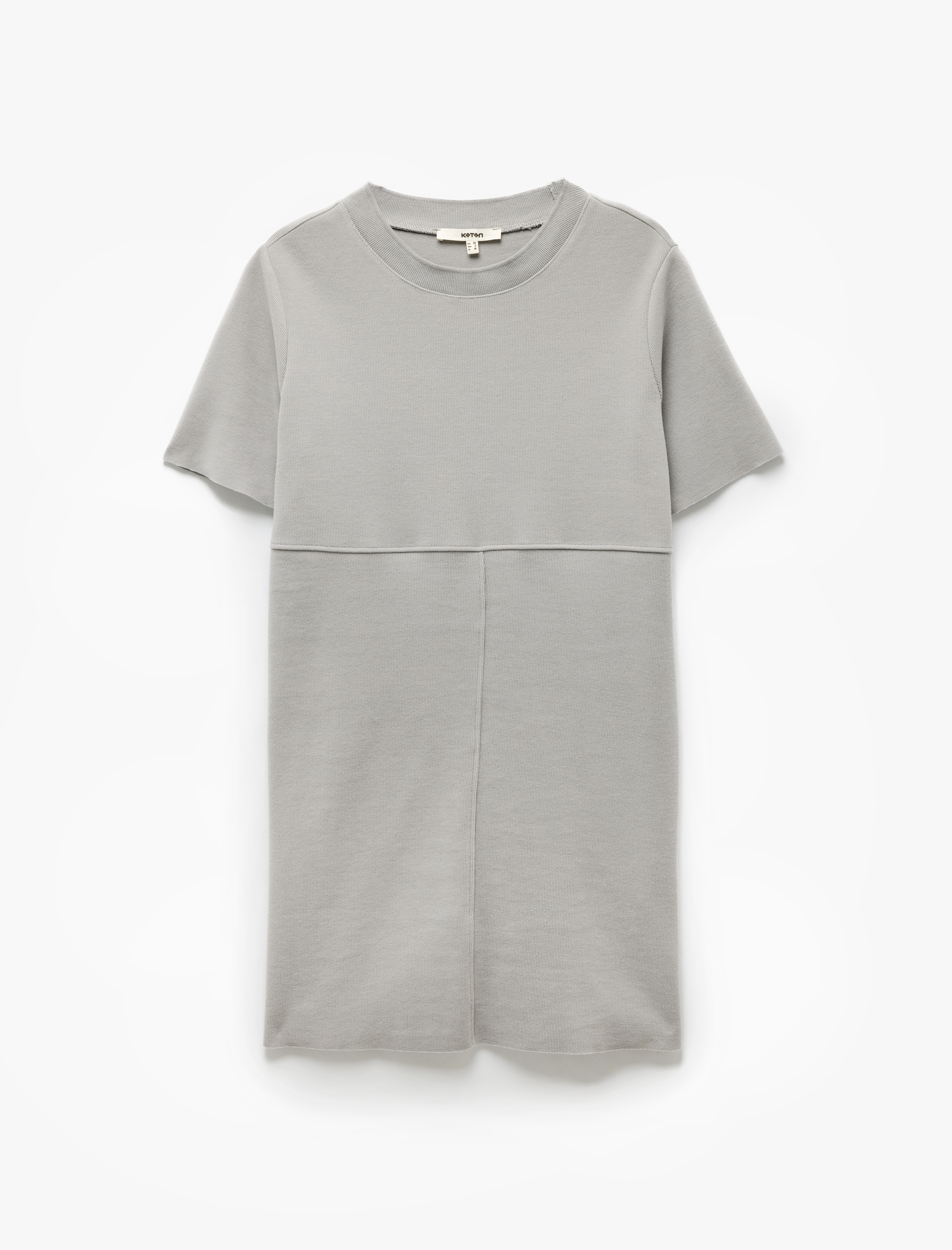 Regular Fit Bisiklet Yaka Kısa Kollu Mini Elbise