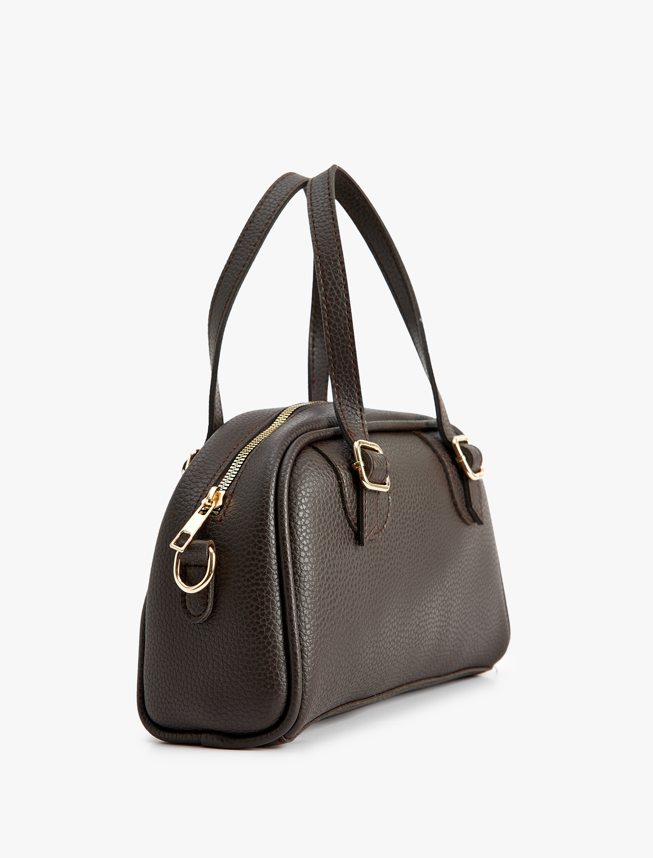  Kadın Suni Deri Fermuarlı Askılı Saplı Omuz Çantası