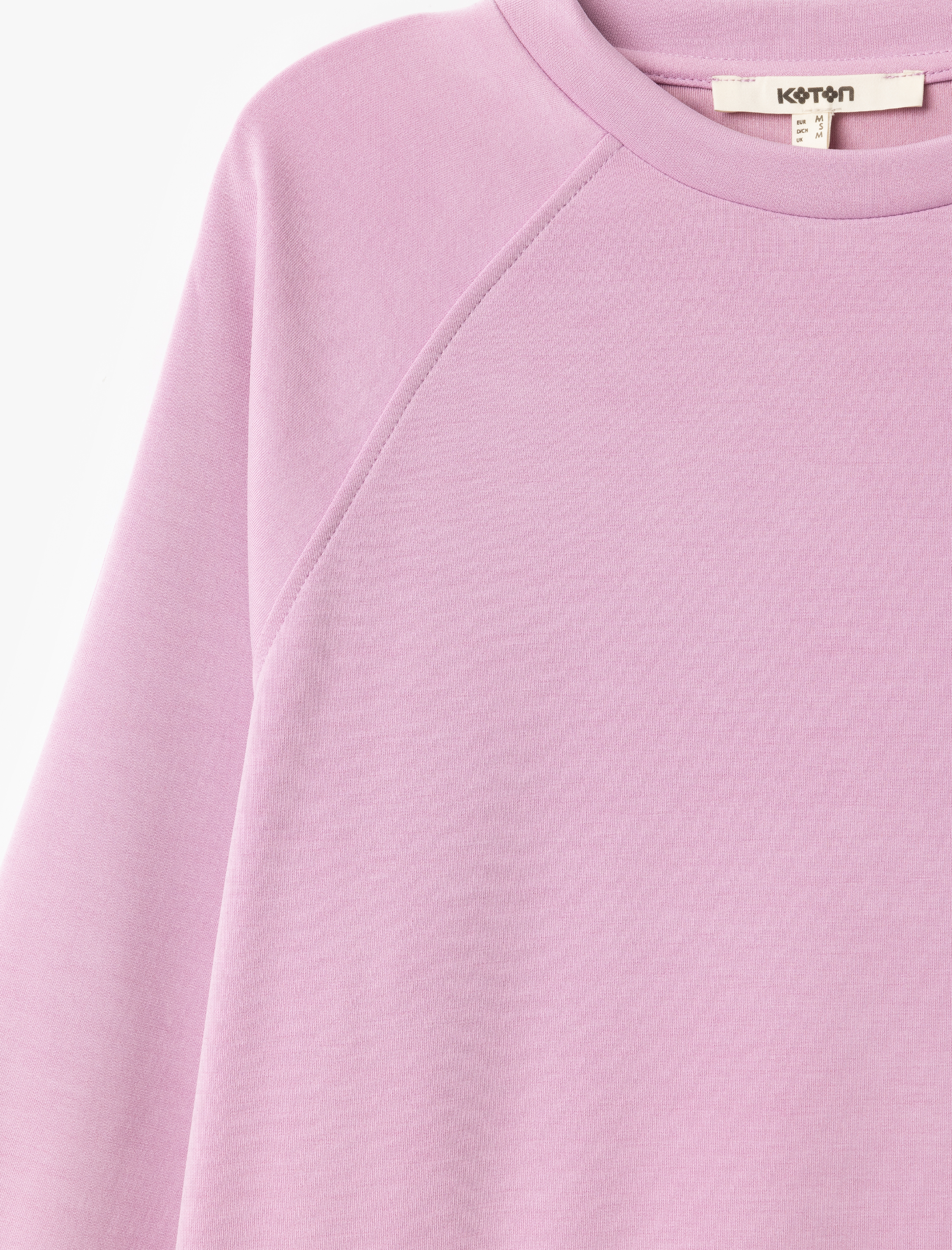   Modal Kumaş Rahat Kesim Uzun Kollu Bisiklet Yaka Kadın Basic Sweatshirt