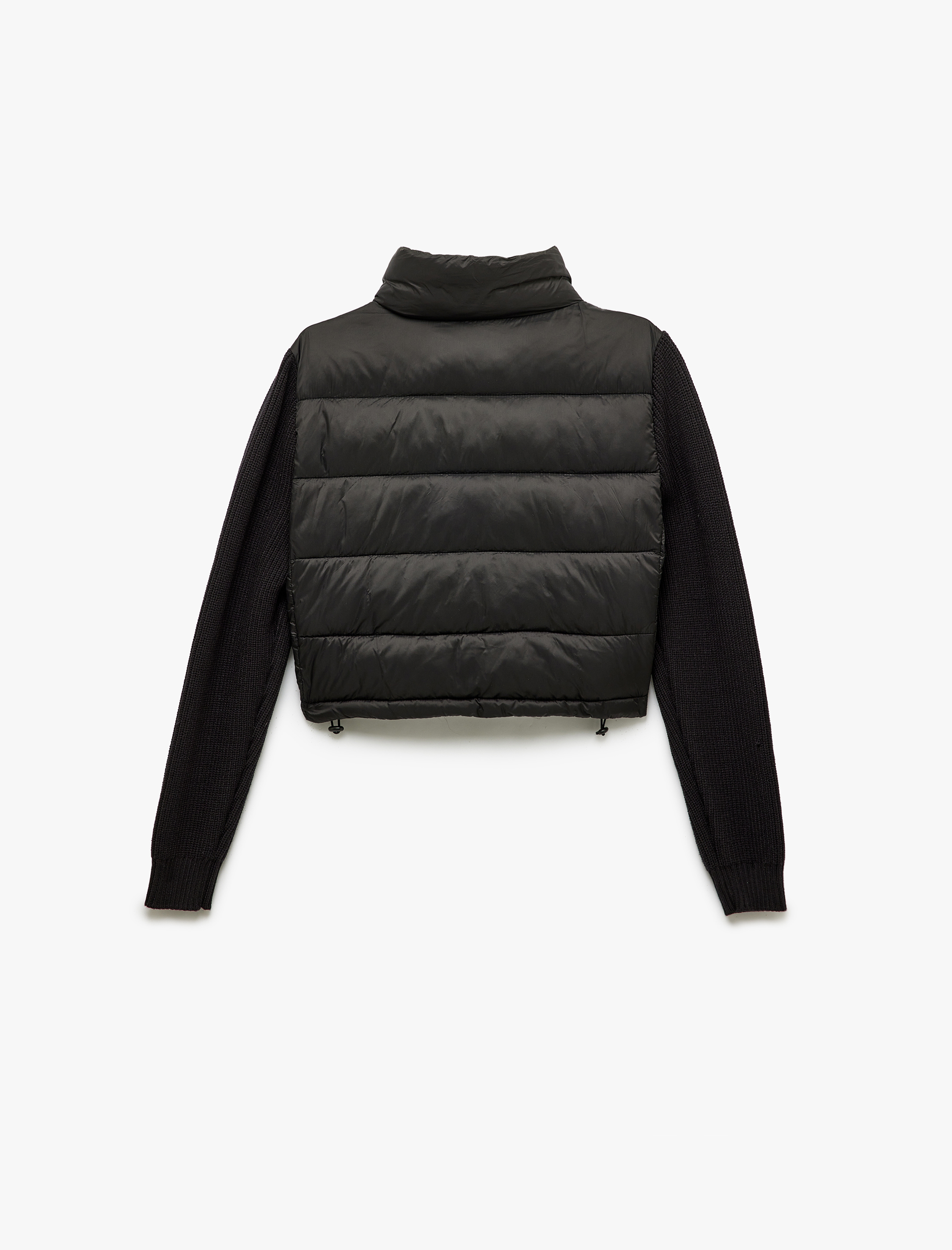   Dik Yaka Slim Fit Fermuarlı Uzun Kollu Ceket