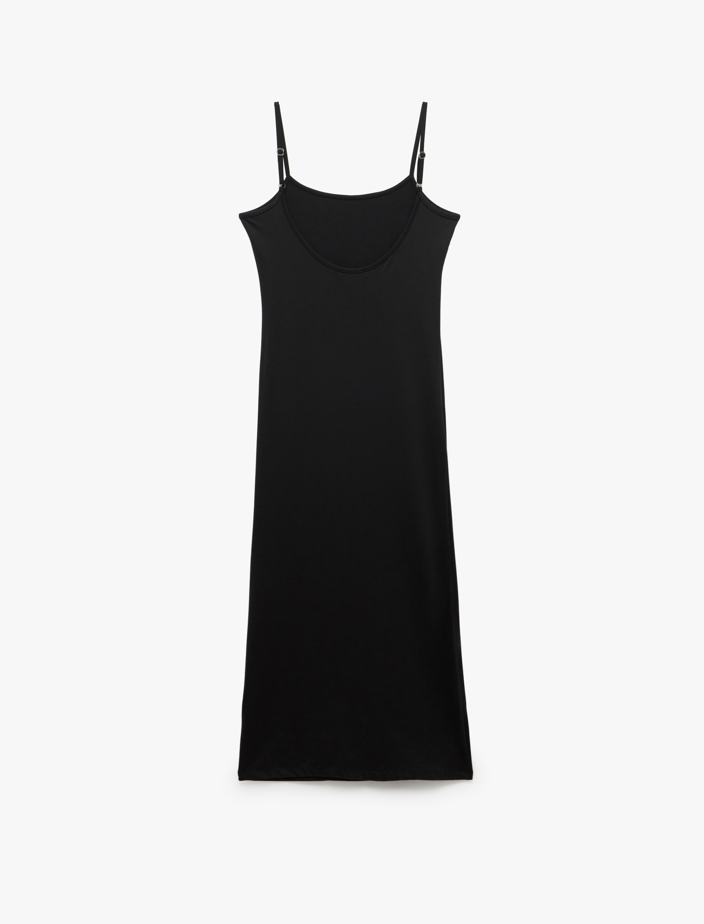   Slim Fit İnce Askılı Uzun Elbise