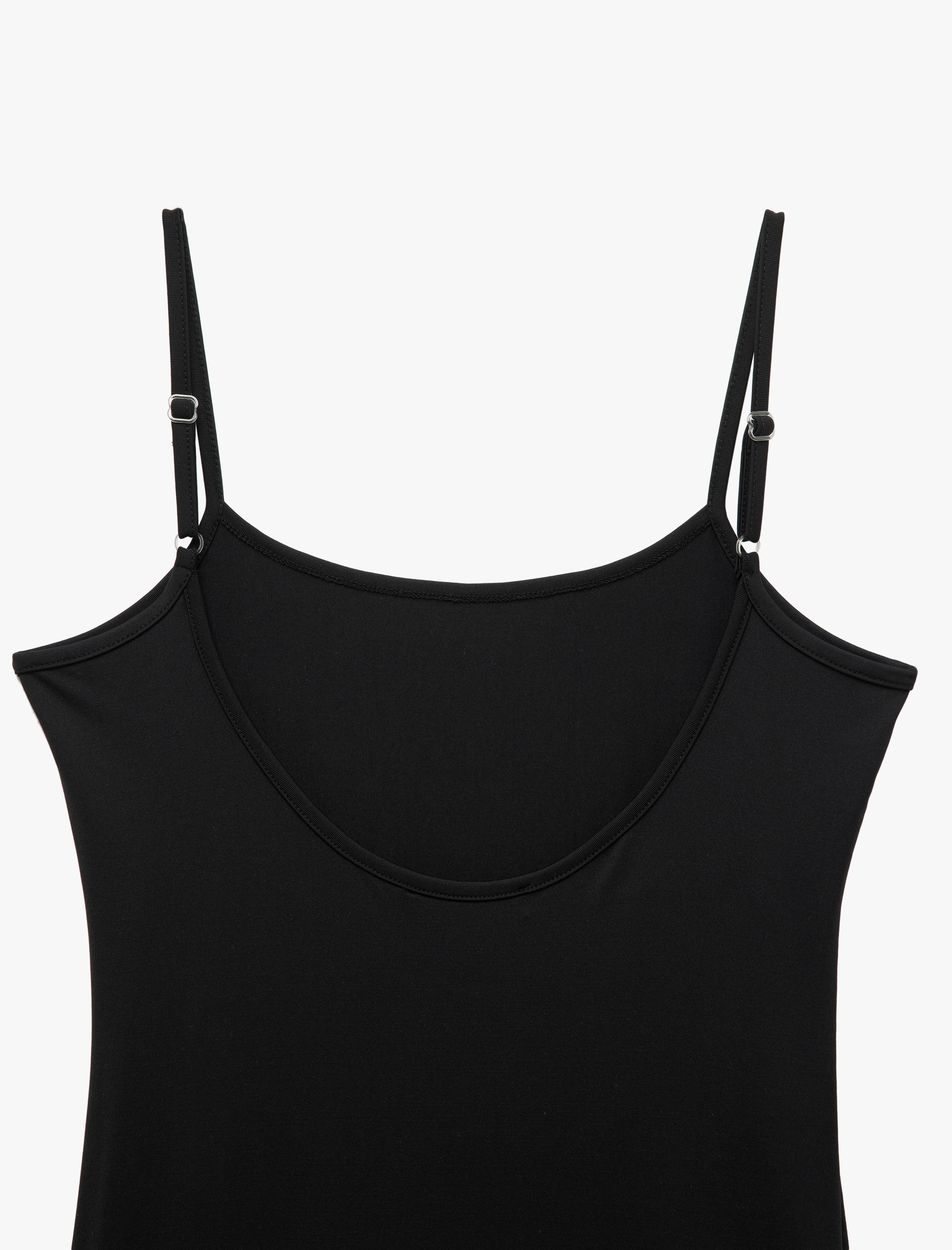   Slim Fit İnce Askılı Uzun Elbise