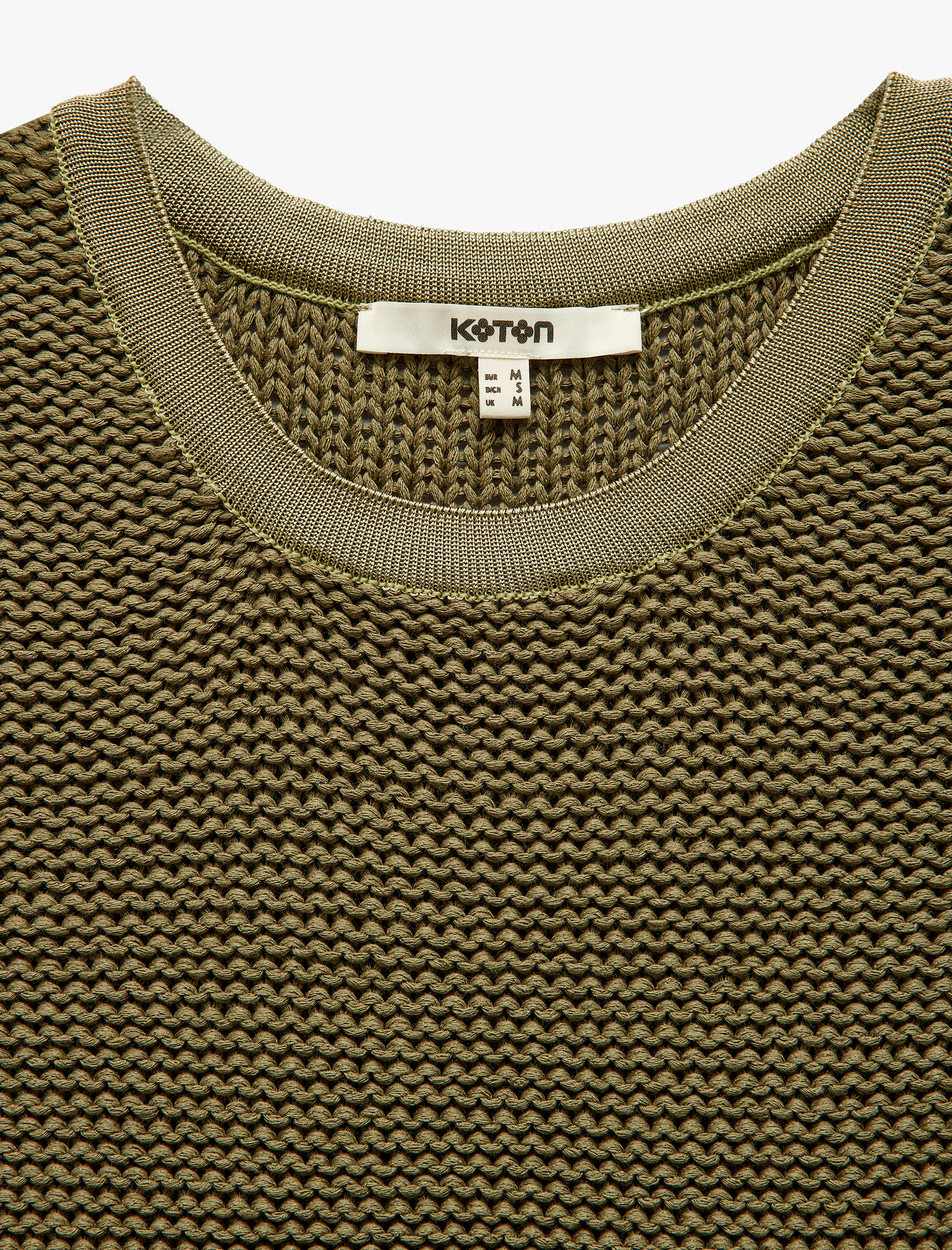   Bisiklet Yaka Kolsuz Dokulu Triko Süveter