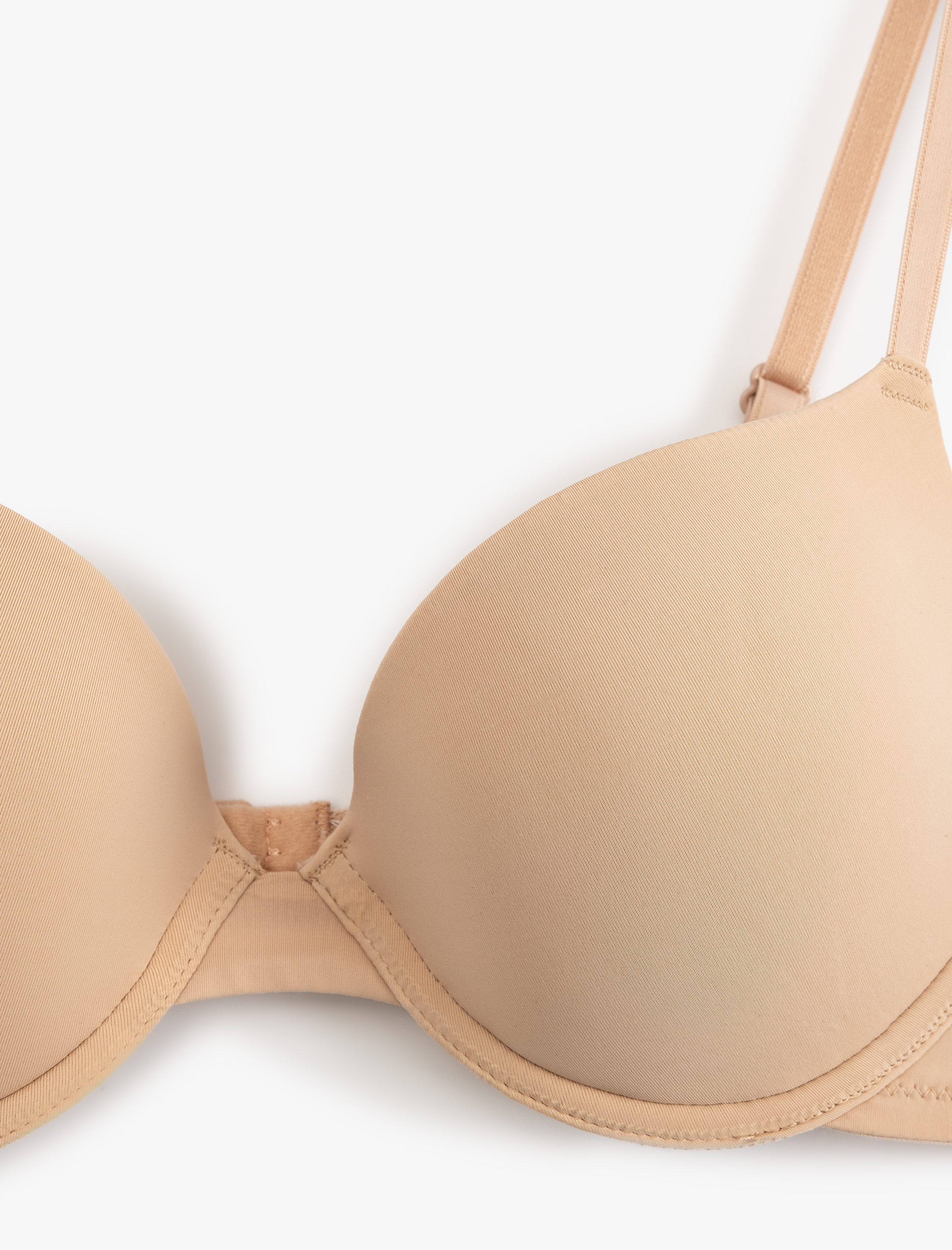   Yarım Dolgulu Balenli Kaplı Push Up Sütyen