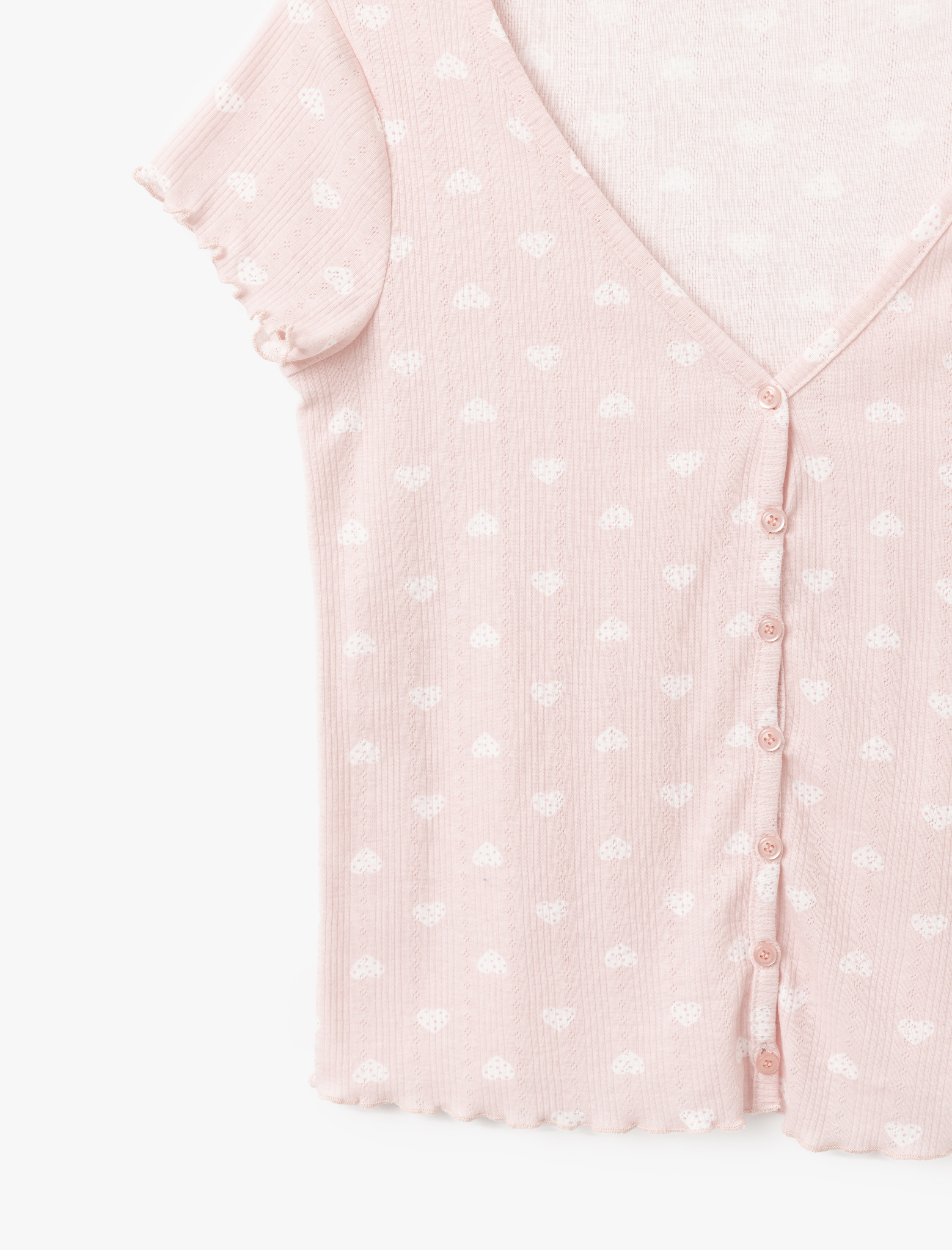   Kalpli Pamuklu Kadın Şortlu Pijama Takımı