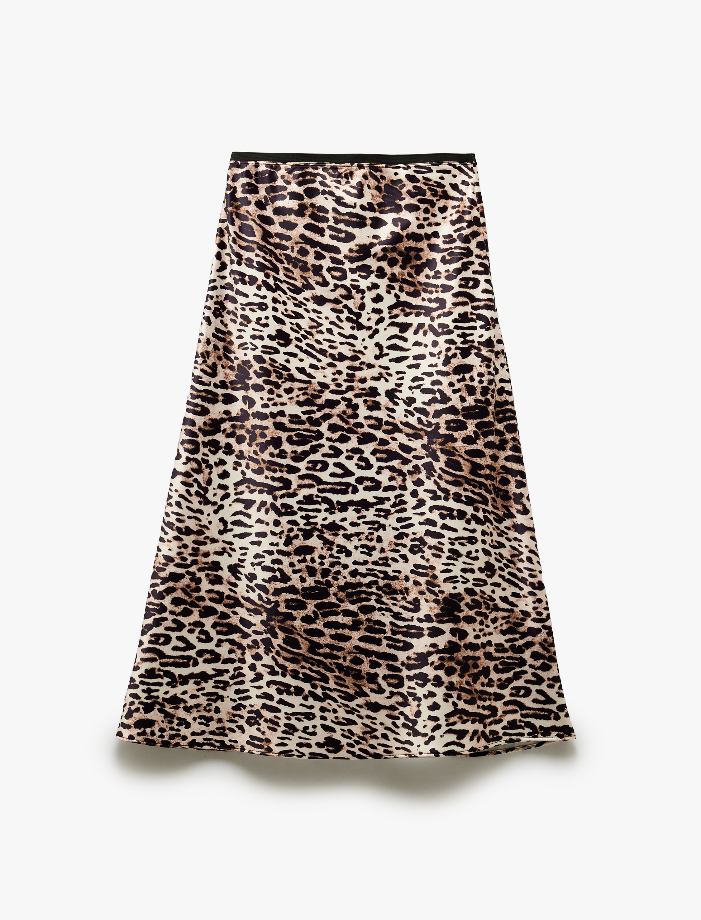   Midi Boy A Kesim Leopar Desenli Etek