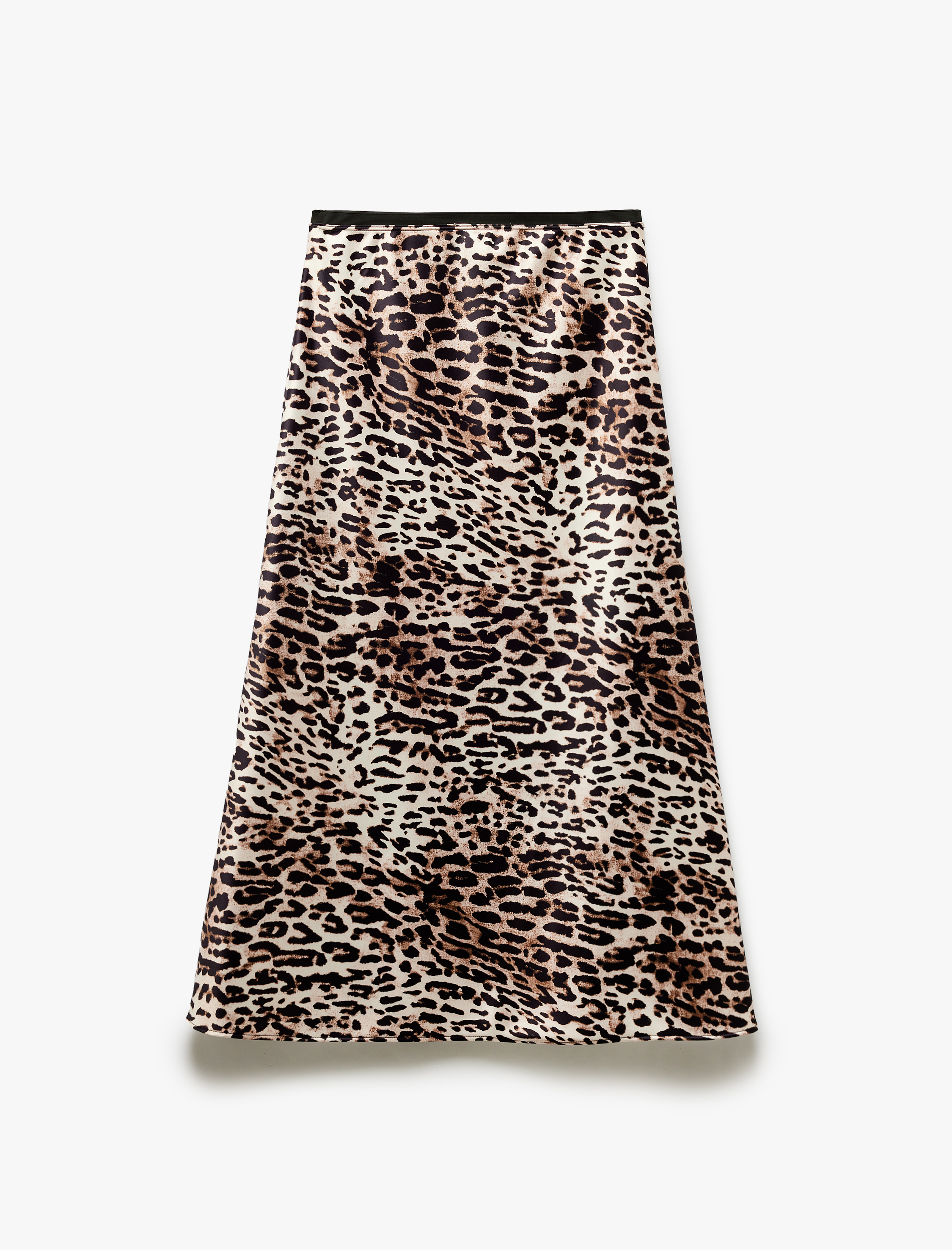   Midi Boy A Kesim Leopar Desenli Etek