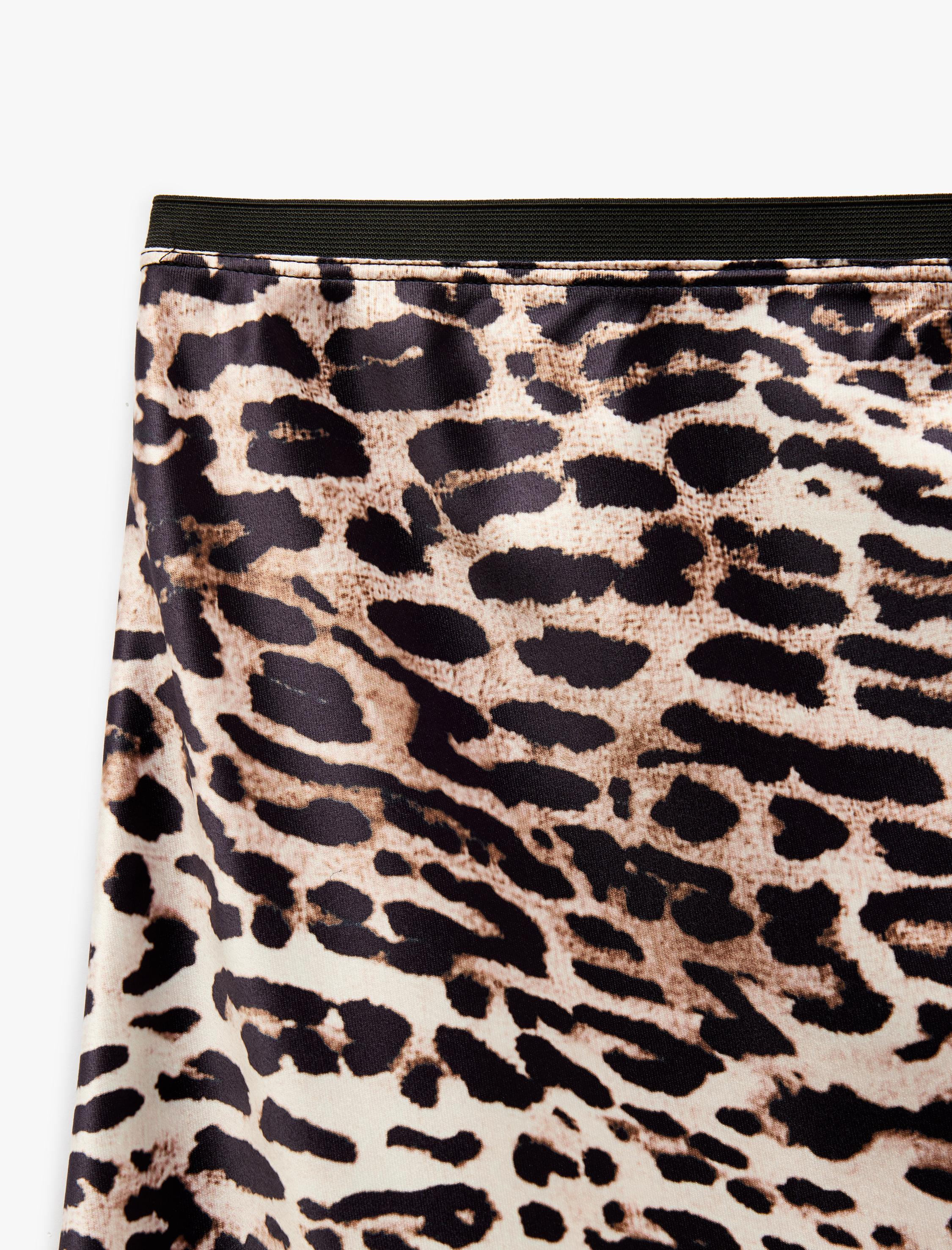   Midi Boy A Kesim Leopar Desenli Etek