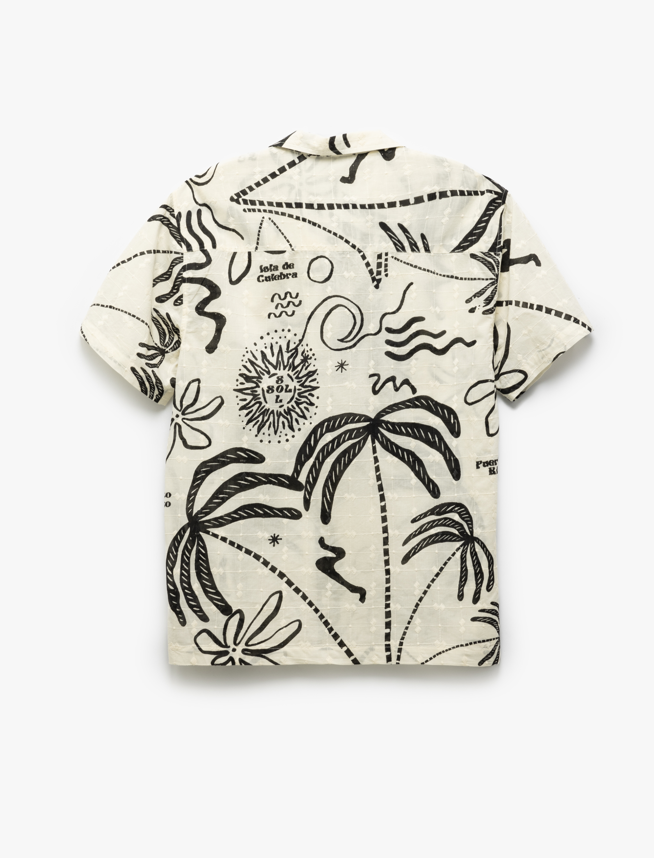 Kısa Kollu Pamuklu Nakışlı Desenli Gömlek