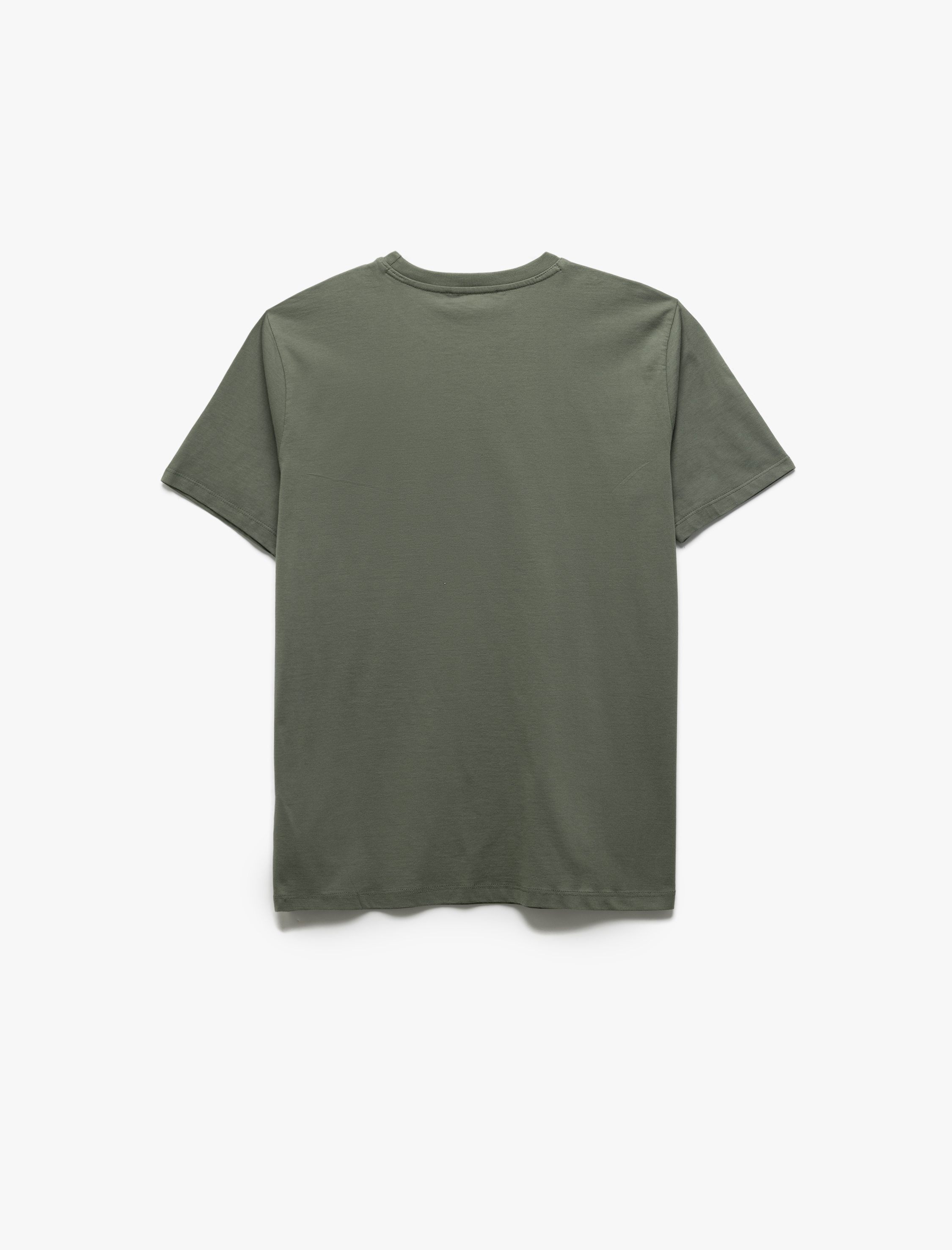 Pamuklu Kısa Kollu Bisiklet Yaka Basic Erkek Slim Fit Tişört