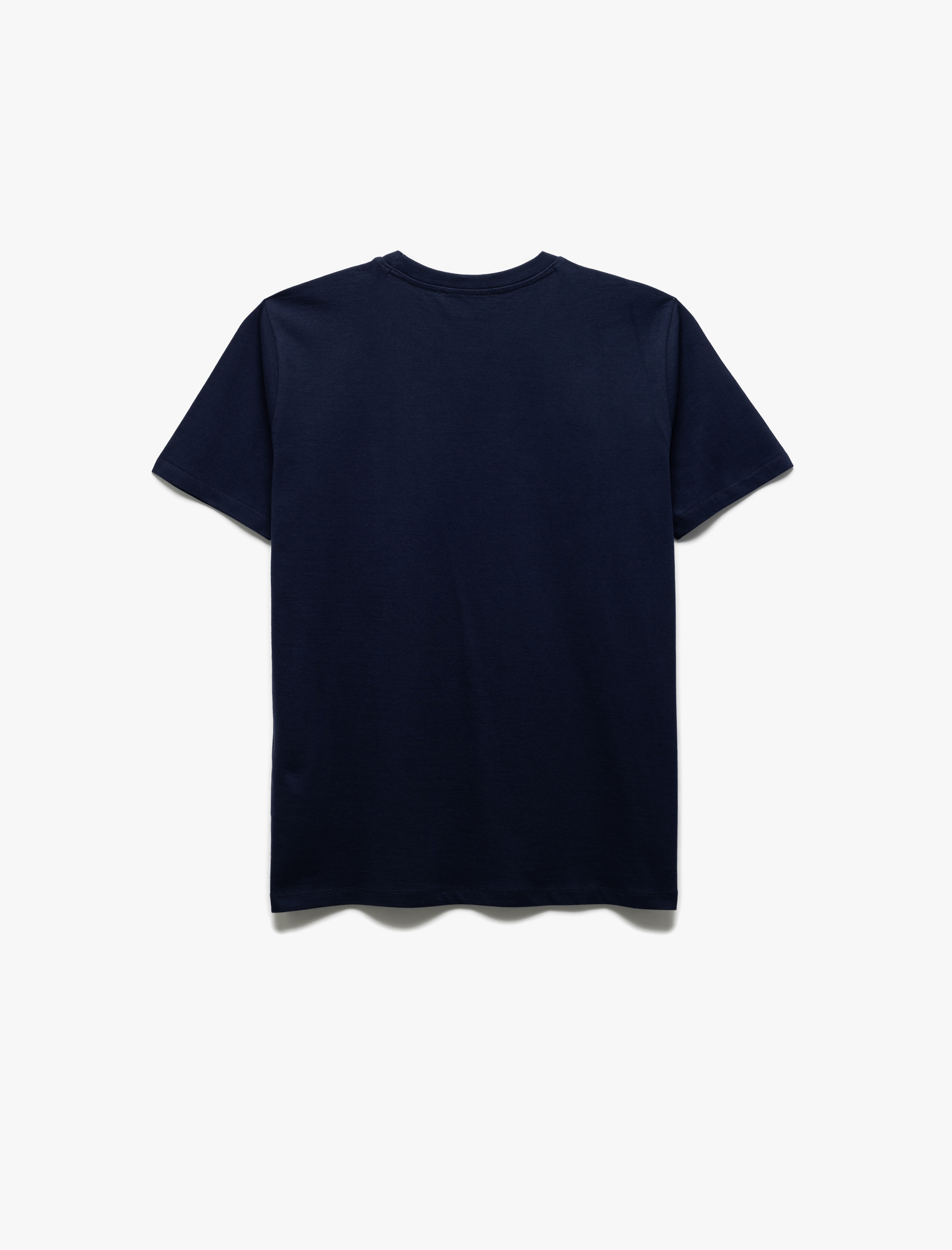   Pamuklu Kısa Kollu Bisiklet Yaka Basic Erkek Slim Fit Tişört