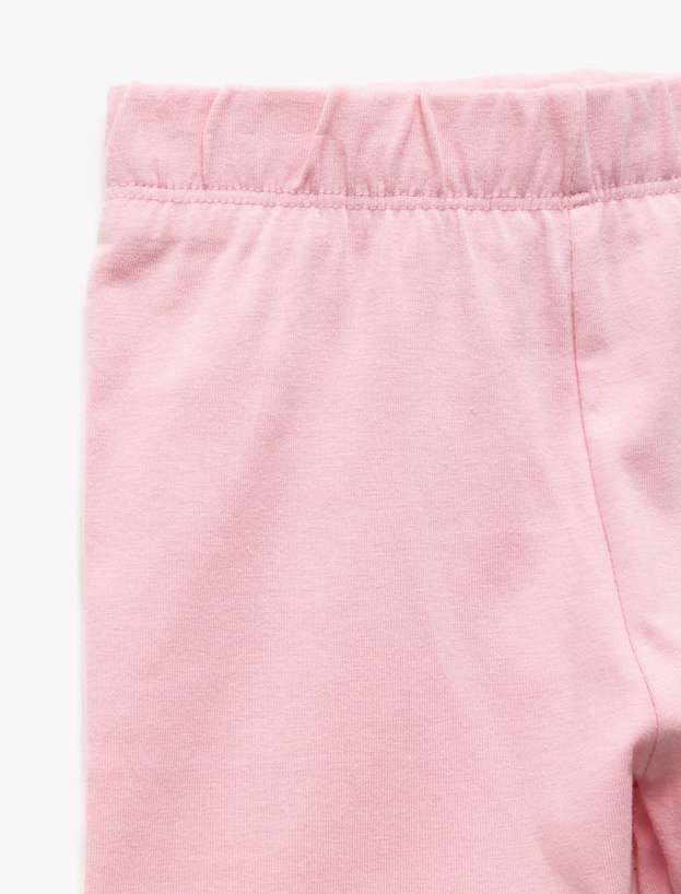 Pamuklu Beli Lastikli Basic Kısa Tayt_2