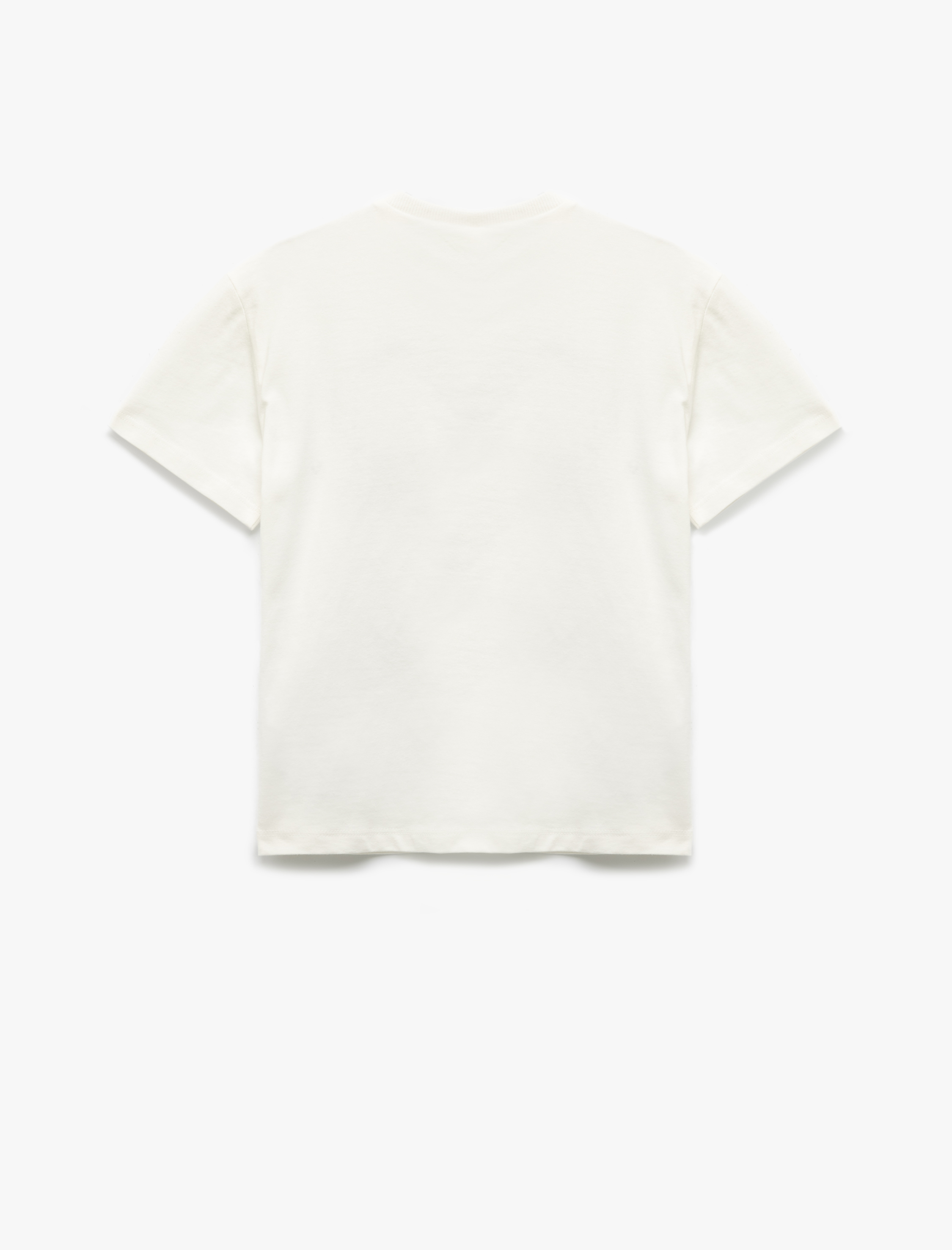  Kız Çocuk Pamuklu Fiyonk Baskılı Bisiklet Yaka Kısa Kollu Tişört