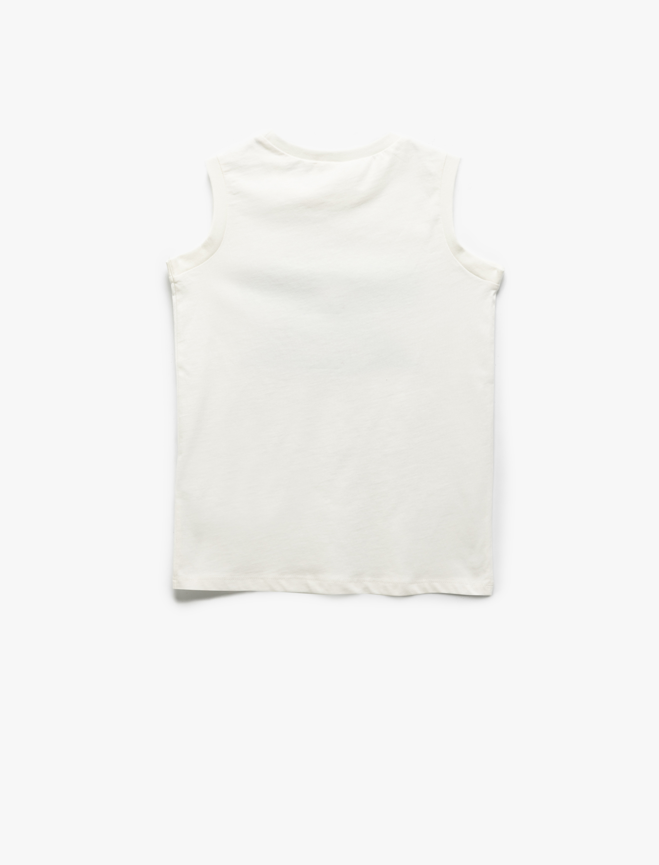  Erkek Çocuk Pamuklu Baskı Detaylı Bisiklet Yaka Atlet