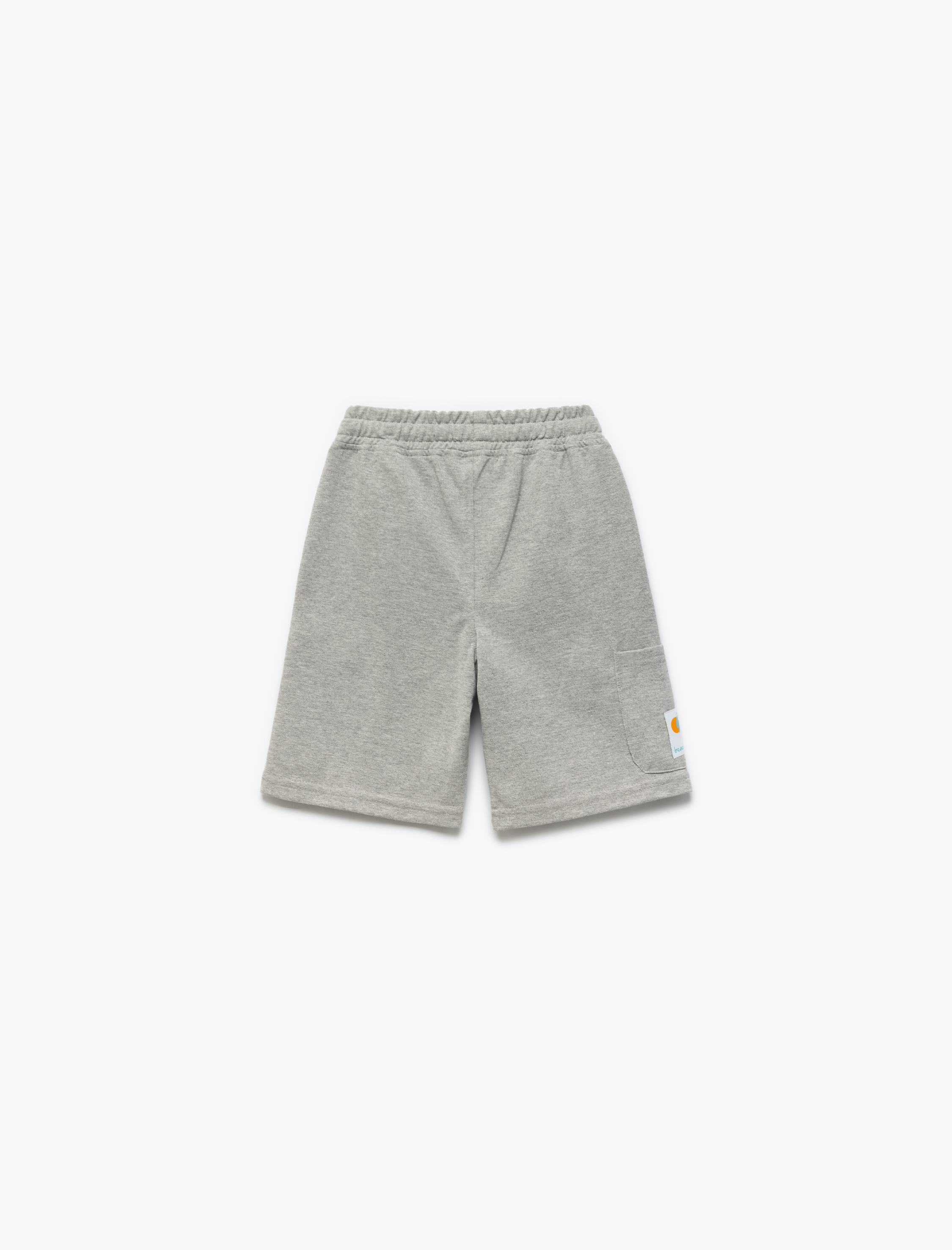  Erkek Çocuk Pamuklu Aplikeli Cep Detaylı Beli Bağlamalı Şort