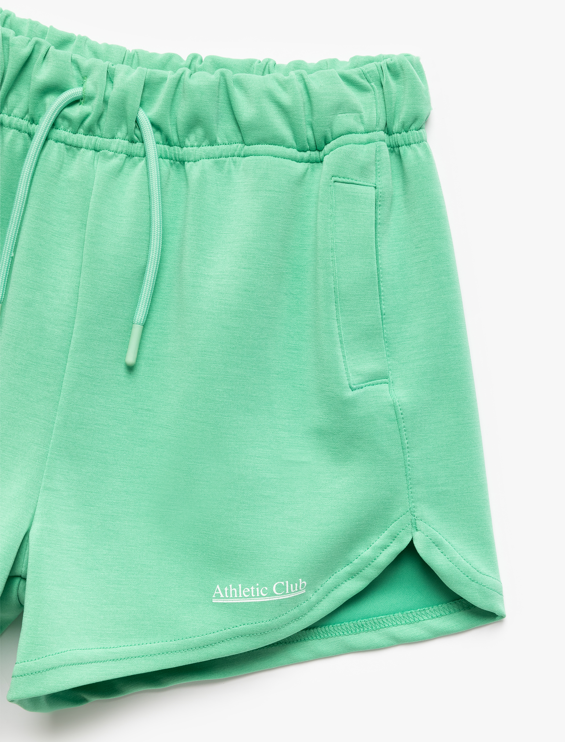  Kız Çocuk Baskı Detaylı Modal Karışımlı Beli Bağcıklı Basic Şort