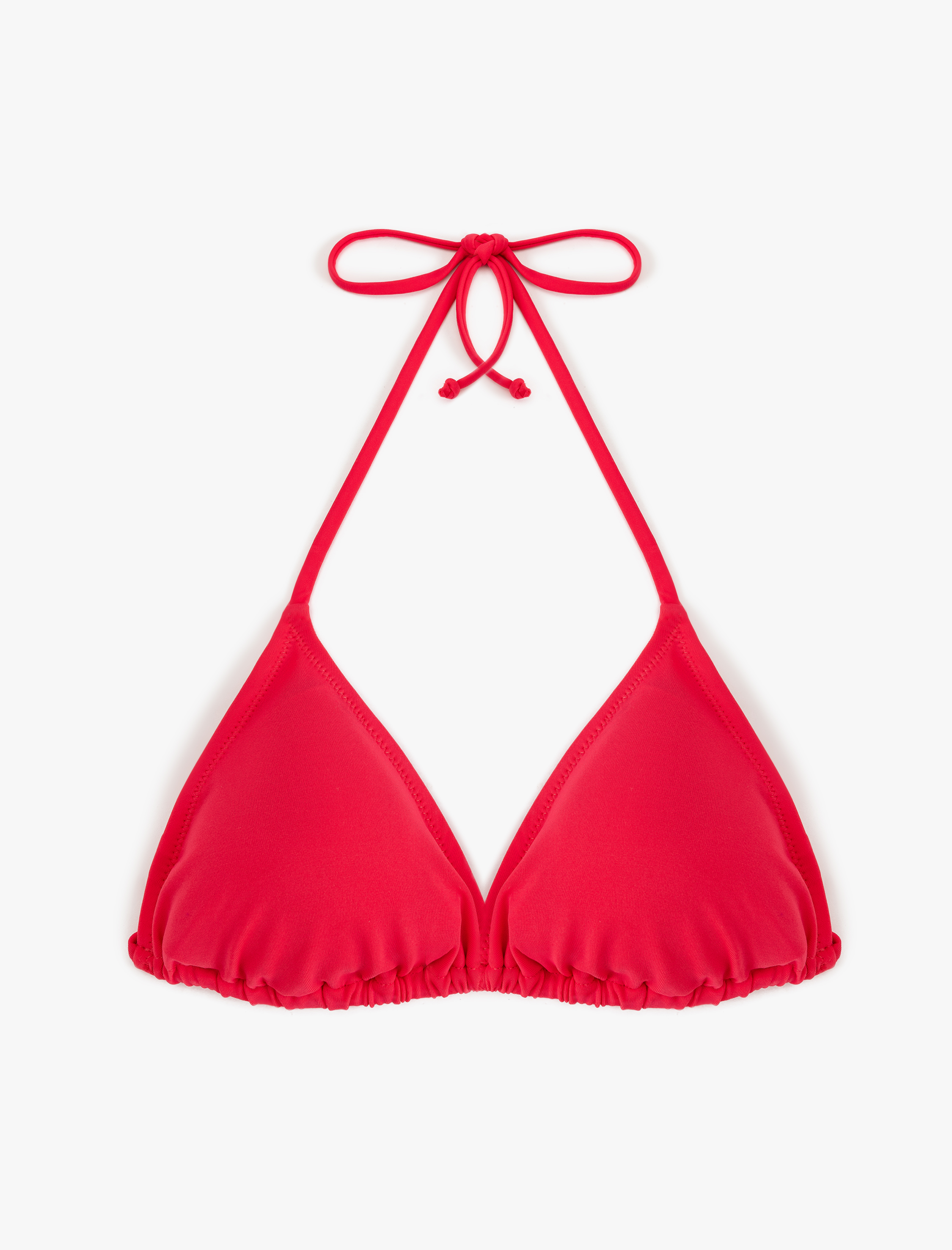 Koton Kadın Boyundan Bağlamalı İpli Üçgen Bikini Üstü -1