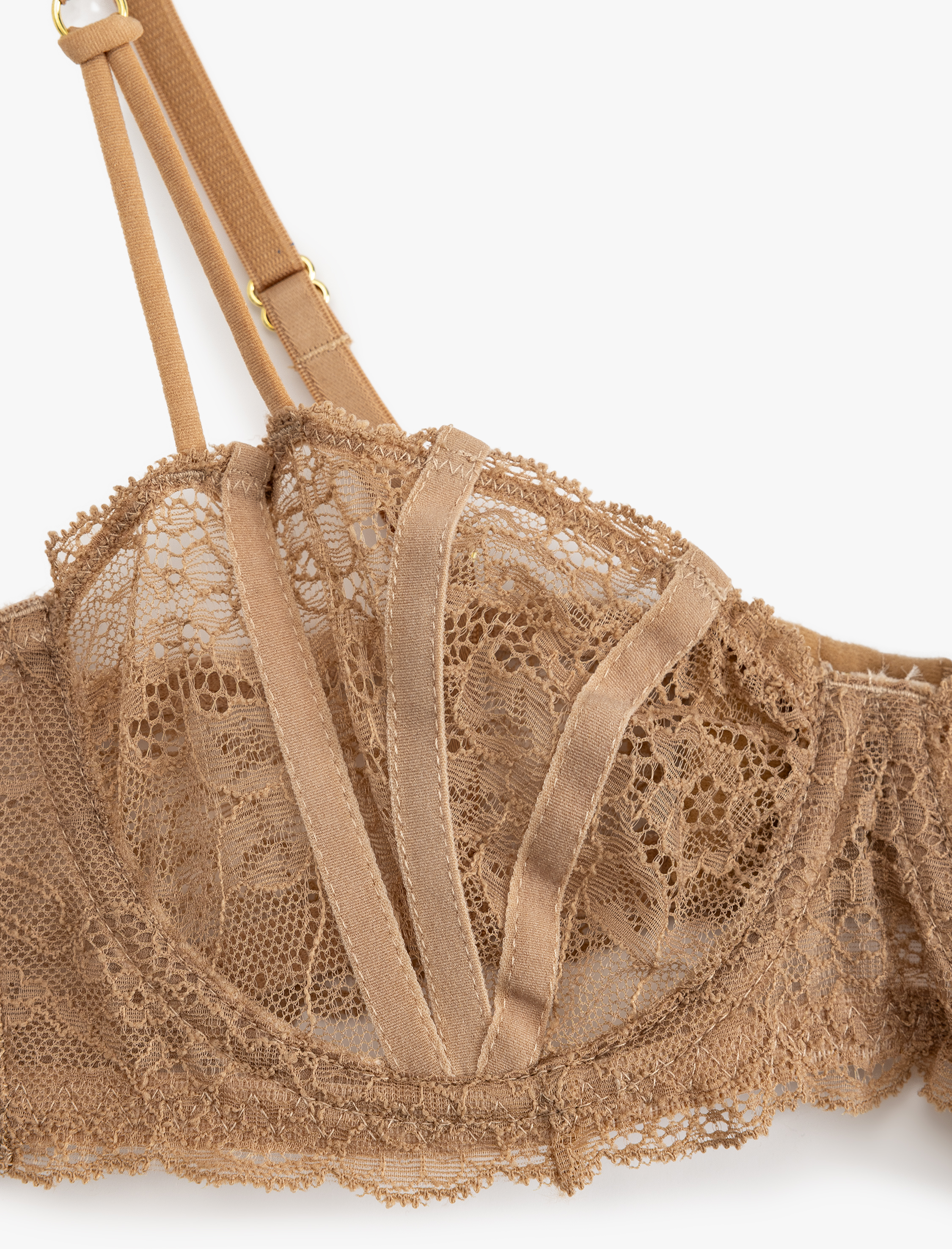   Dolgusuz Balenli Destekli Dantelli Sütyen