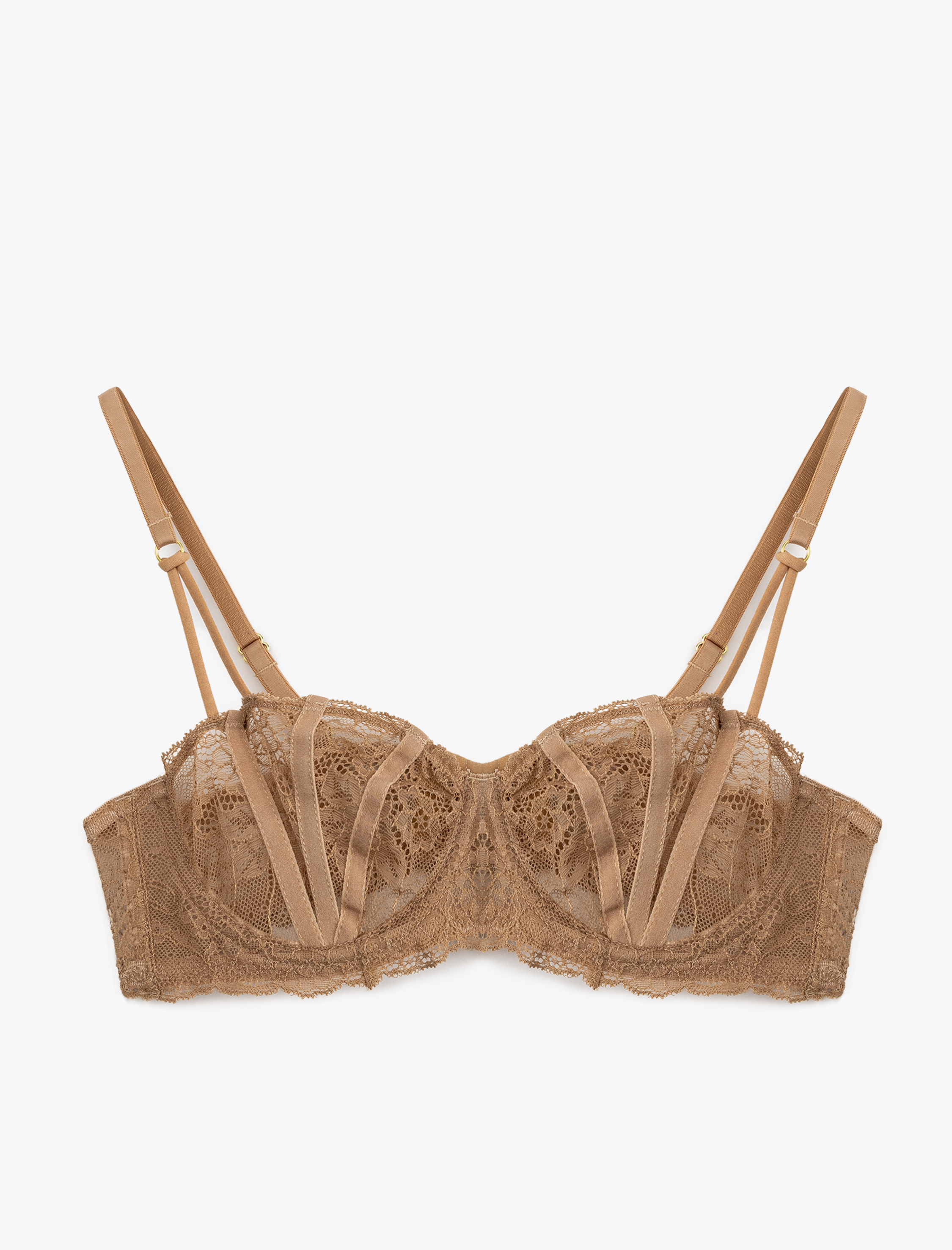   Dolgusuz Balenli Destekli Dantelli Sütyen