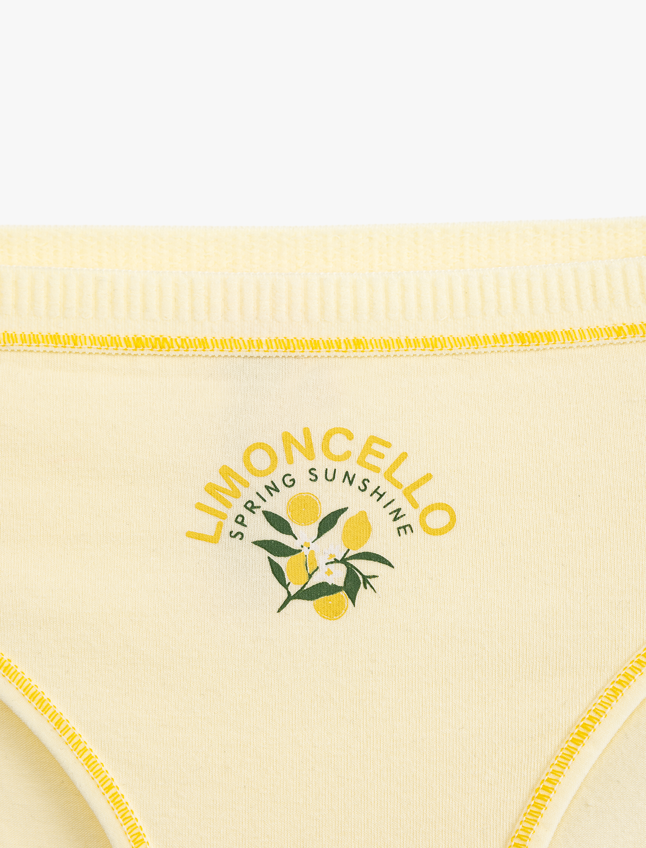   Pamuklu Dikiş Detaylı Limon Baskılı Kadın Külot