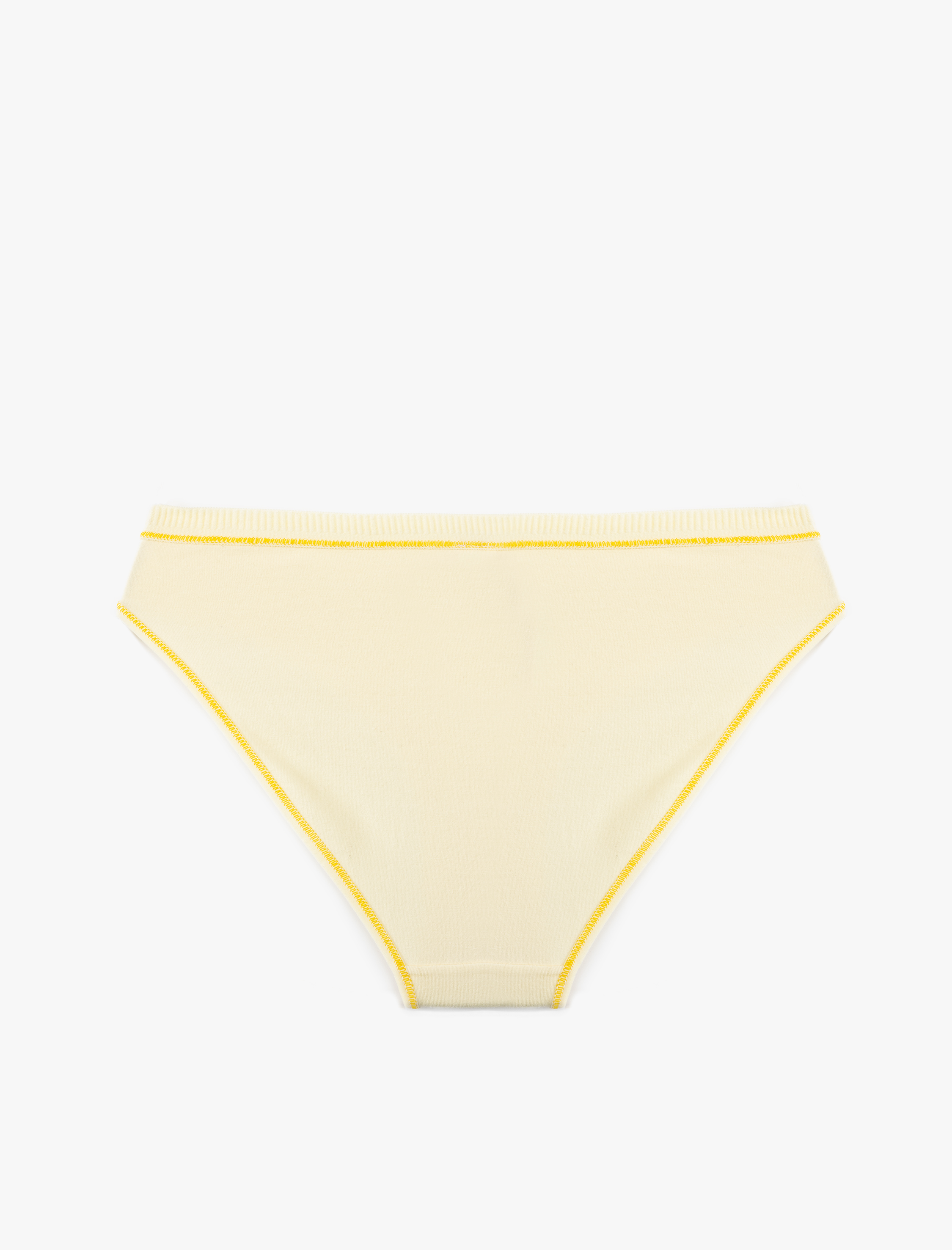   Pamuklu Dikiş Detaylı Limon Baskılı Kadın Külot