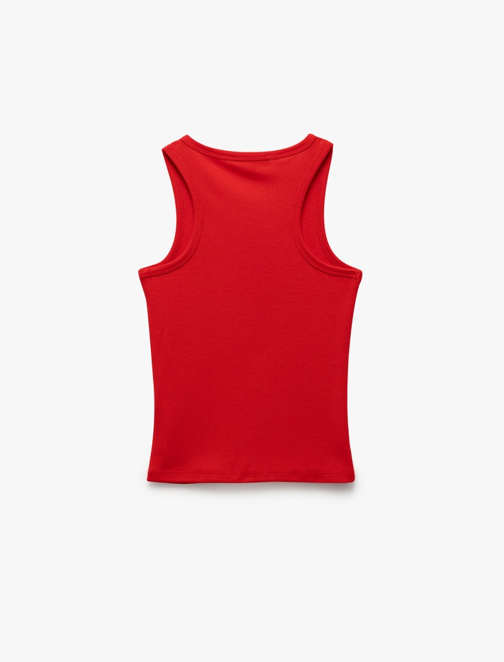  Kolsuz Bisiklet Yaka Viskon Karışımlı Basic Kadın Atlet