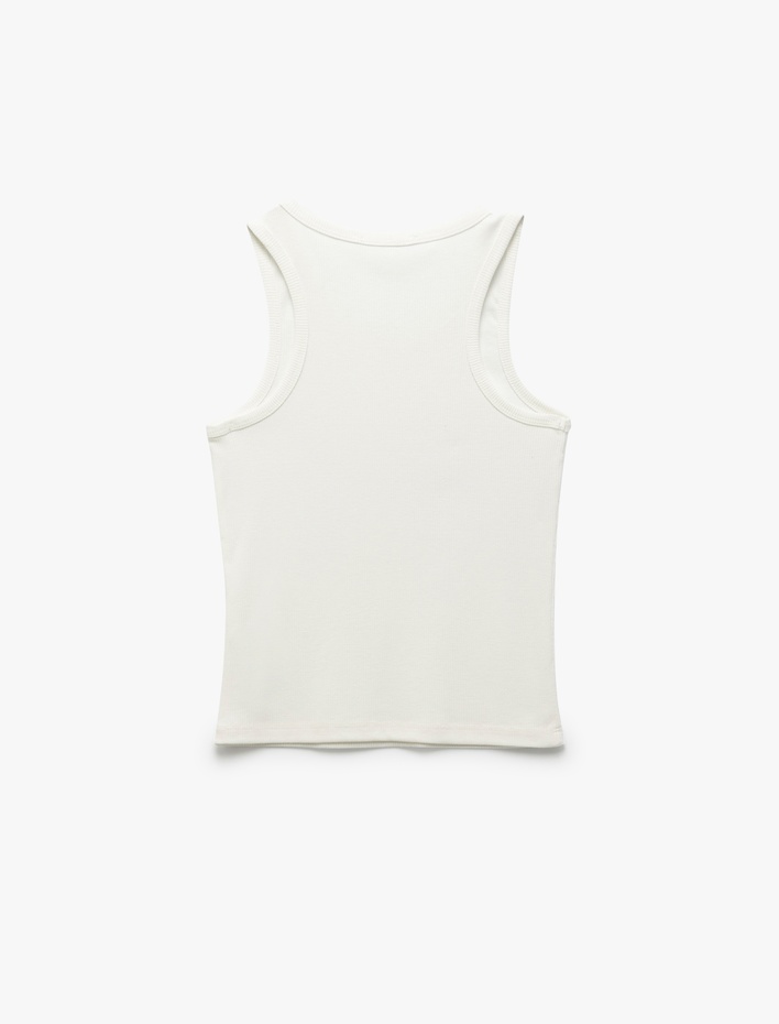  Kolsuz Bisiklet Yaka Viskon Karışımlı Basic Kadın Atlet