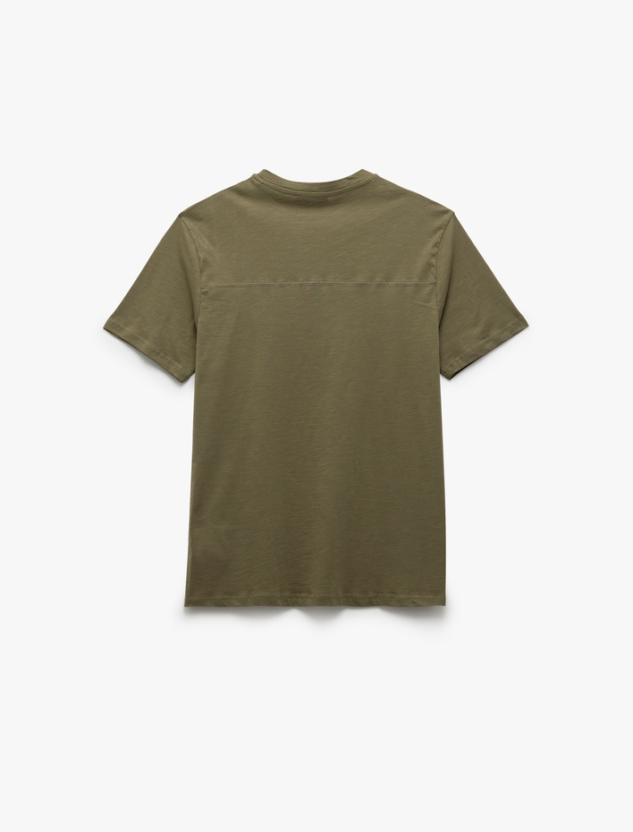  Kısa Kollu Pamuklu Bisiklet Yaka Basic Slim Fit Tişört