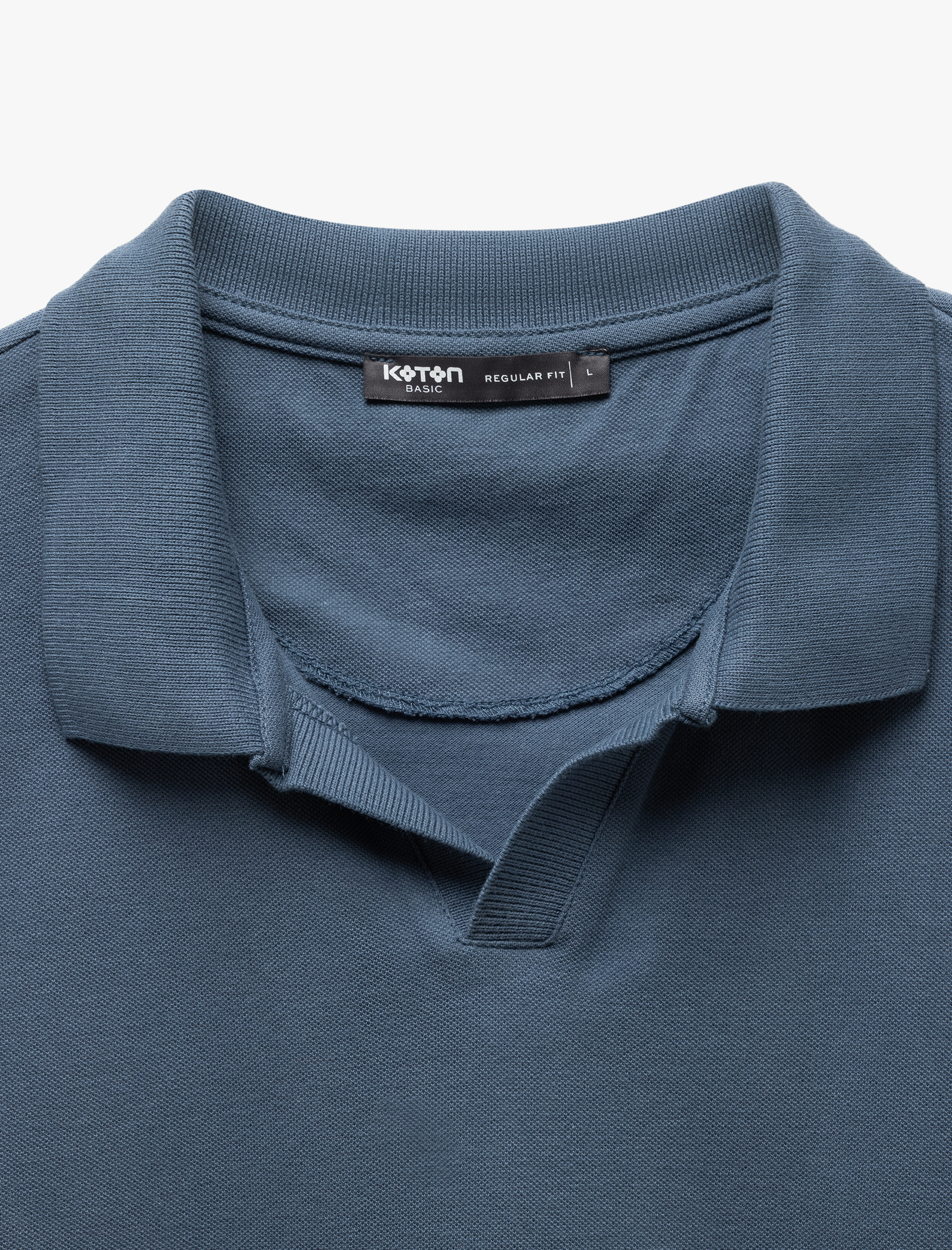   Pamuklu Pike Kumaş Kısa Kollu Regular Fit V Yaka Polo Tişört