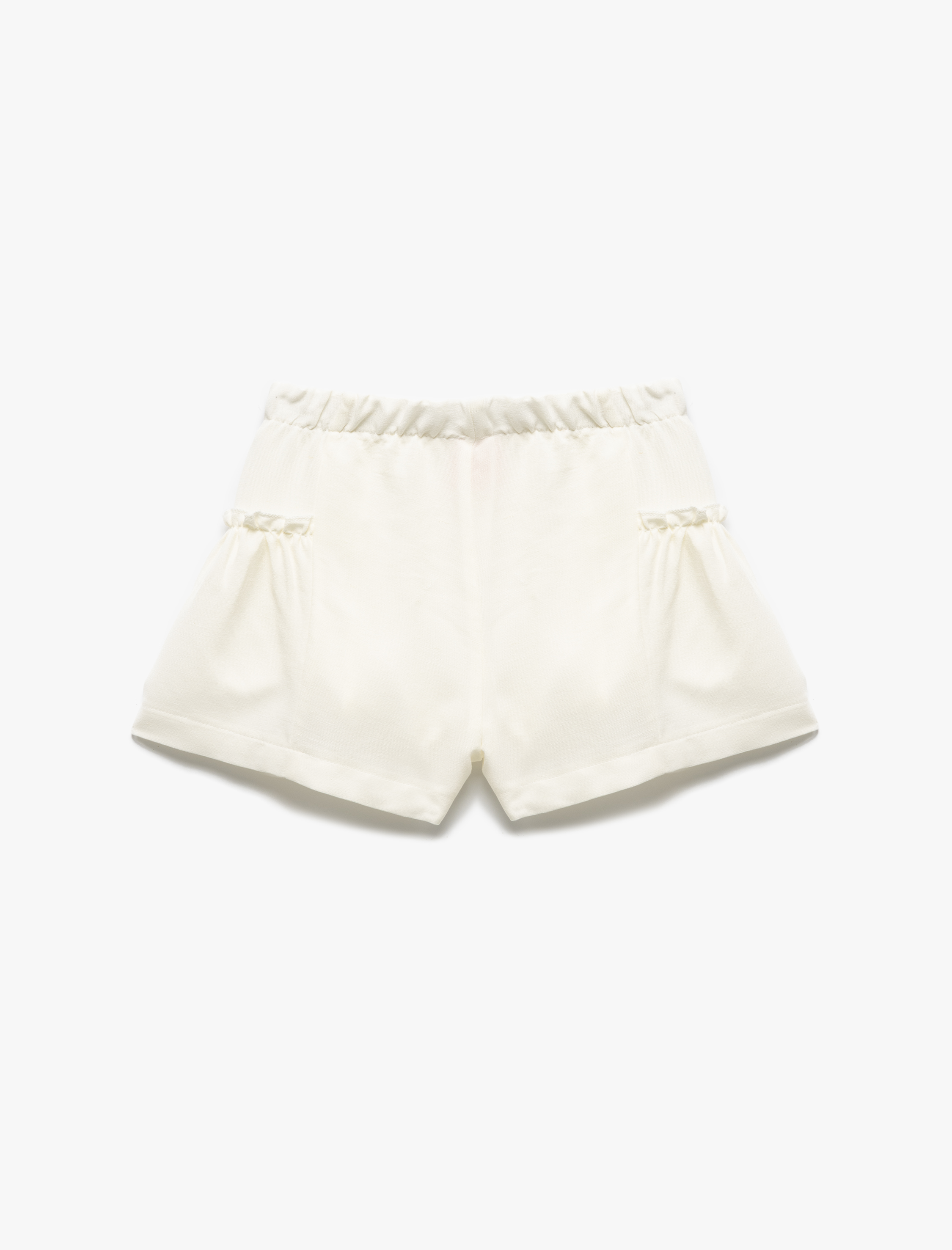  Kız Bebek Fırfır Detaylı Beli Lastikli Viskon Şort Etek