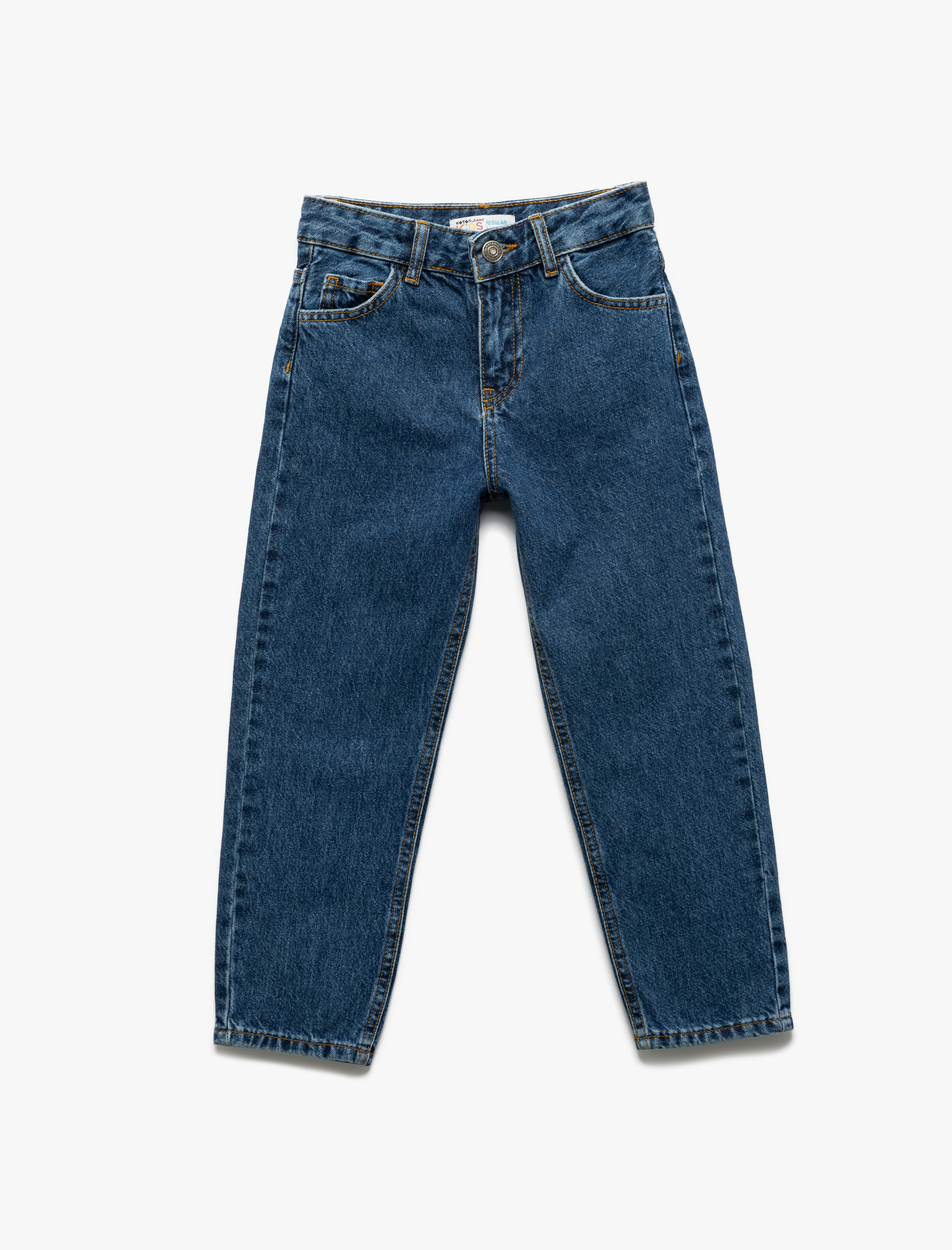 Koton Pamuklu Beli Ayarlanabilir Lastikli Cepli Denim Pantolon -1