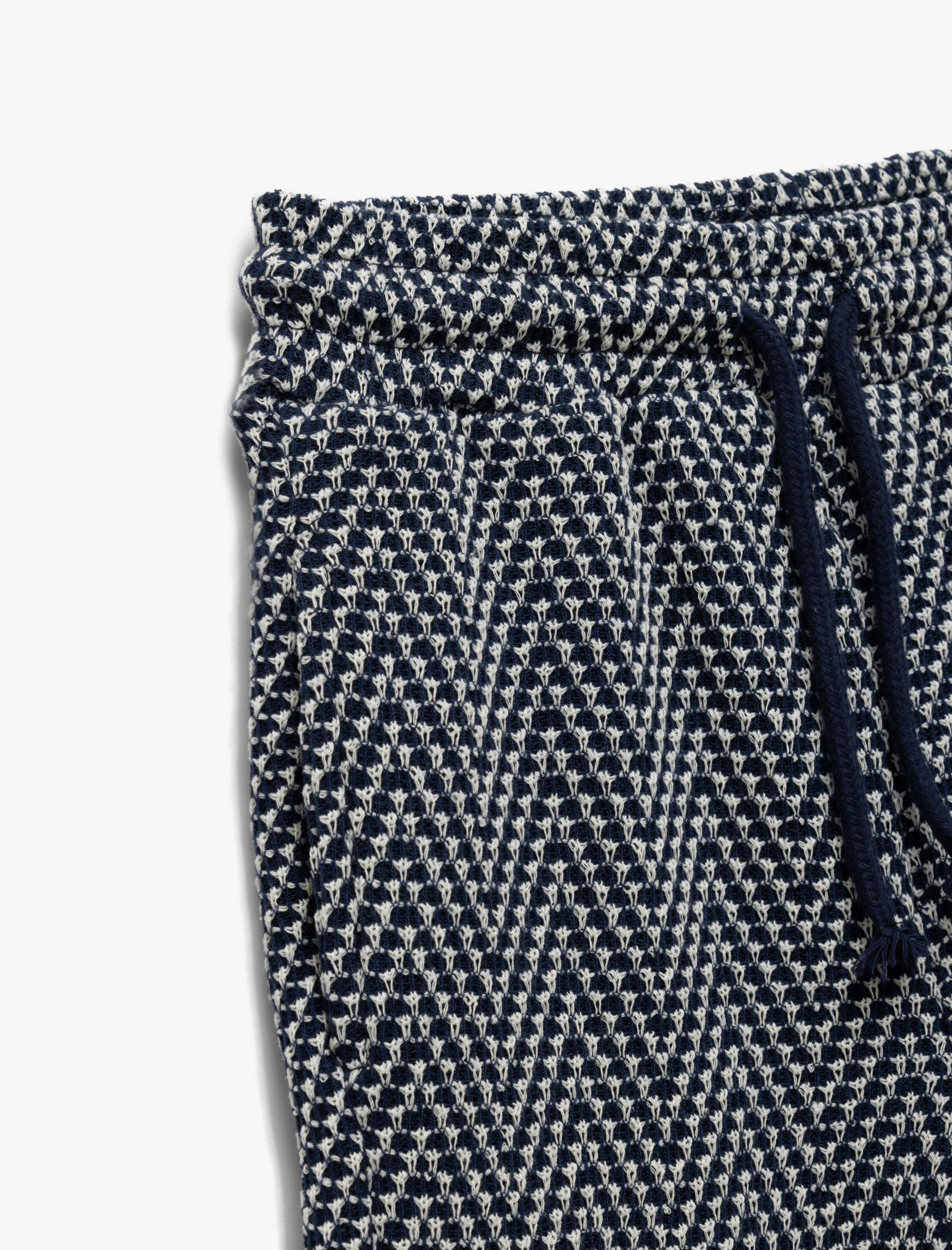  Erkek Çocuk Balıksırtı Desenli Cep Detaylı Beli Bağcıklı Şort