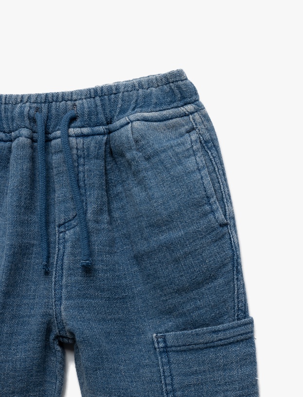 Pamuklu Cep Detaylı Oversize Jogger Pantolon_2