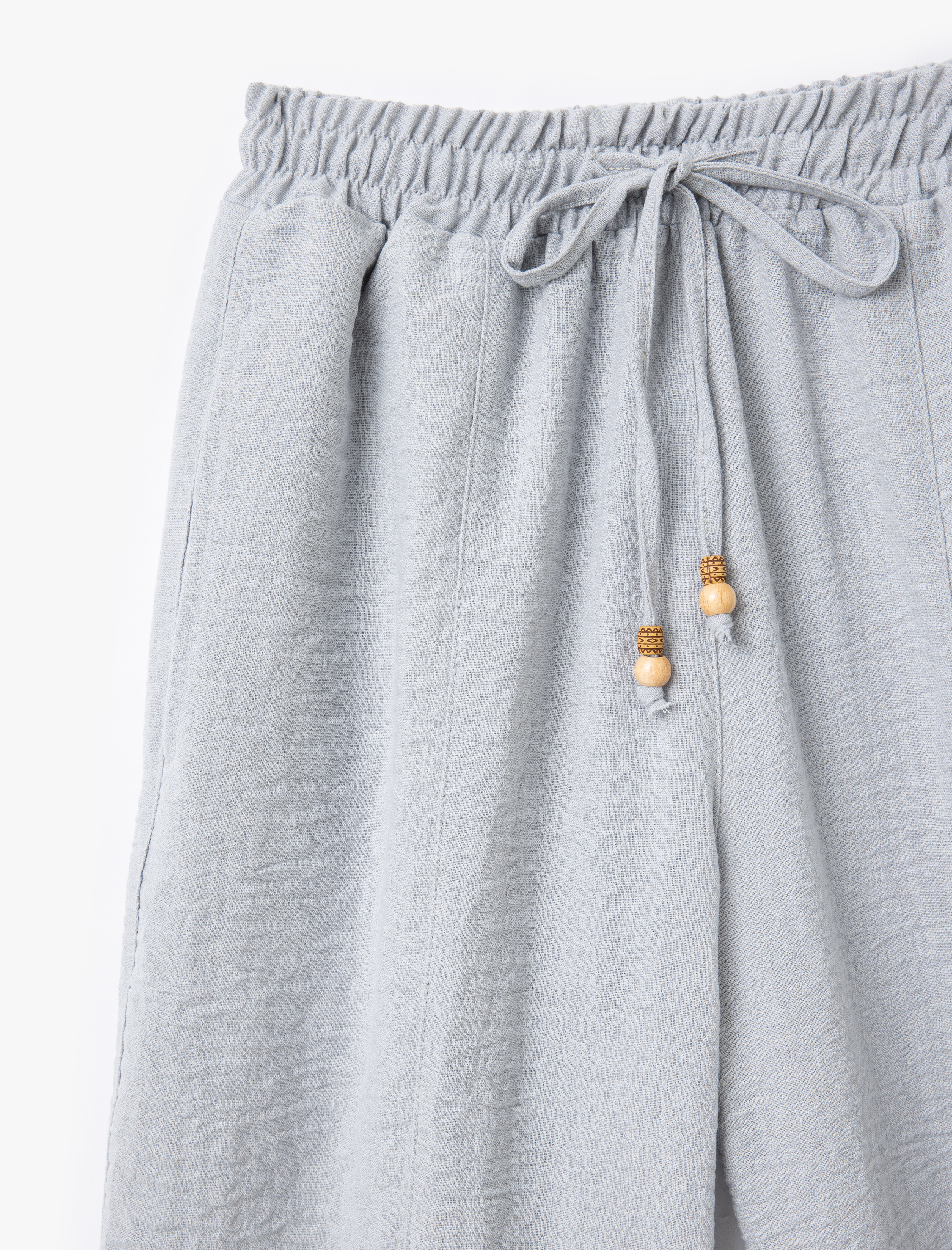   Rahat Kalıp Beli Bağlamalı Cepli Balon Fit Pantolon