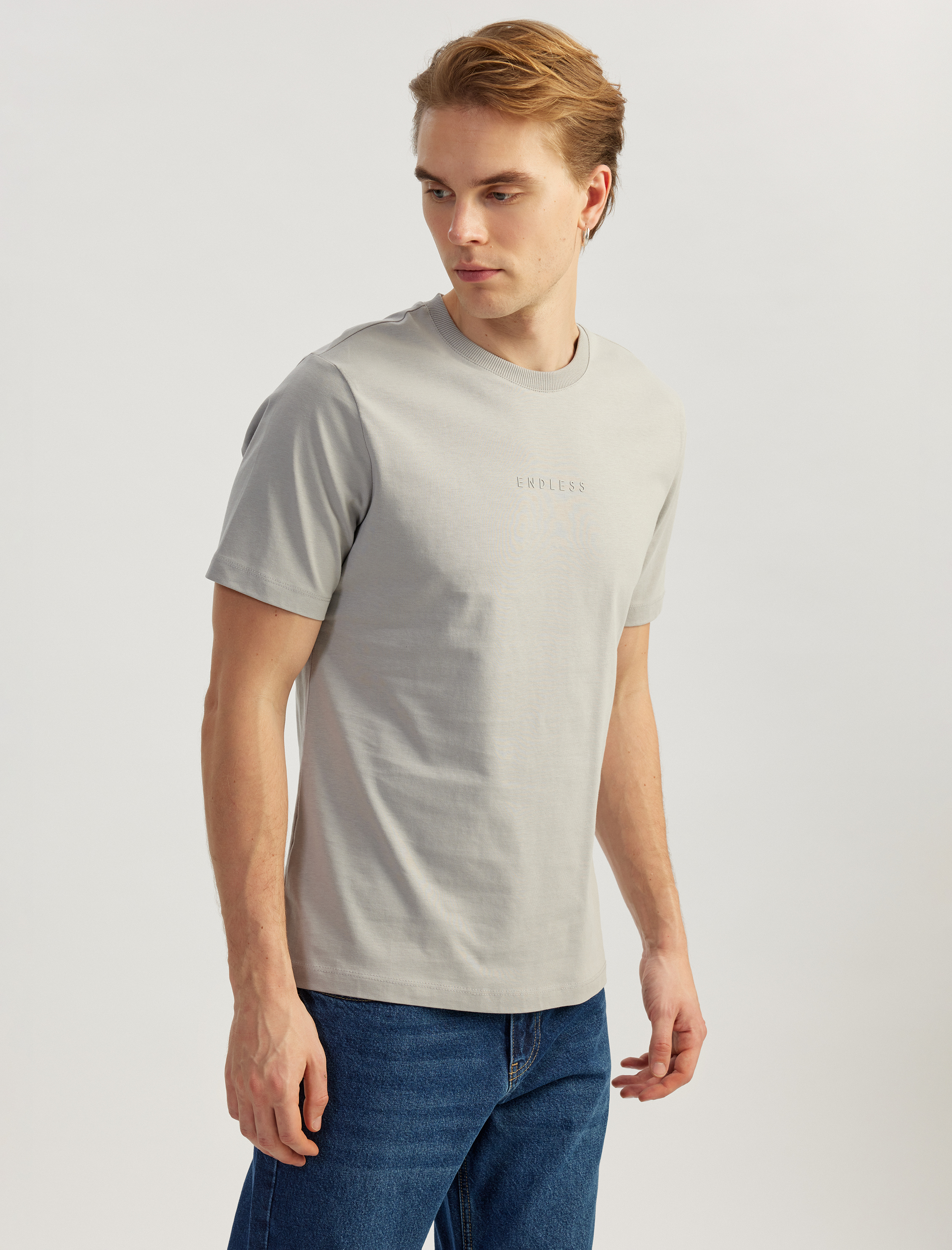   Pamuklu Slogan Baskılı Regular Fit Bisiklet Yaka Kısa Kollu Tişört