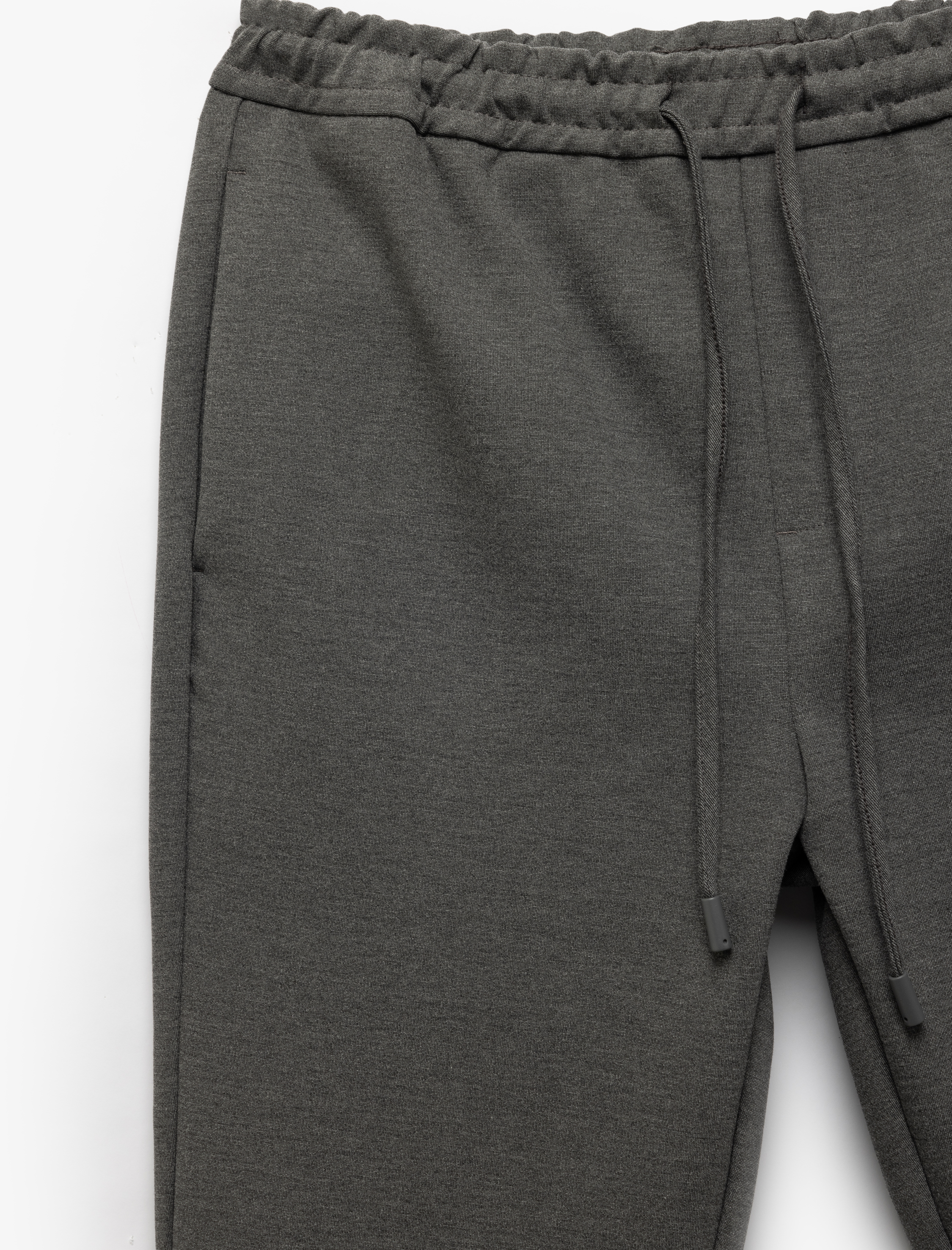   Viskon Karışımlı Katlamalı Paça Beli Bağcıklı Pantolon