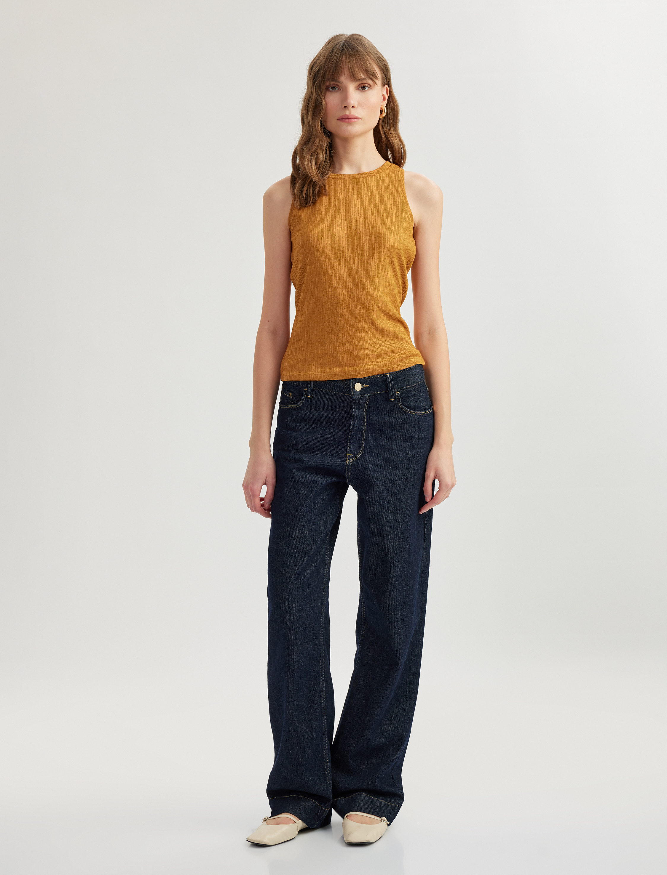   Kolsuz Bisiklet Yaka Slim Fit Basic Atlet