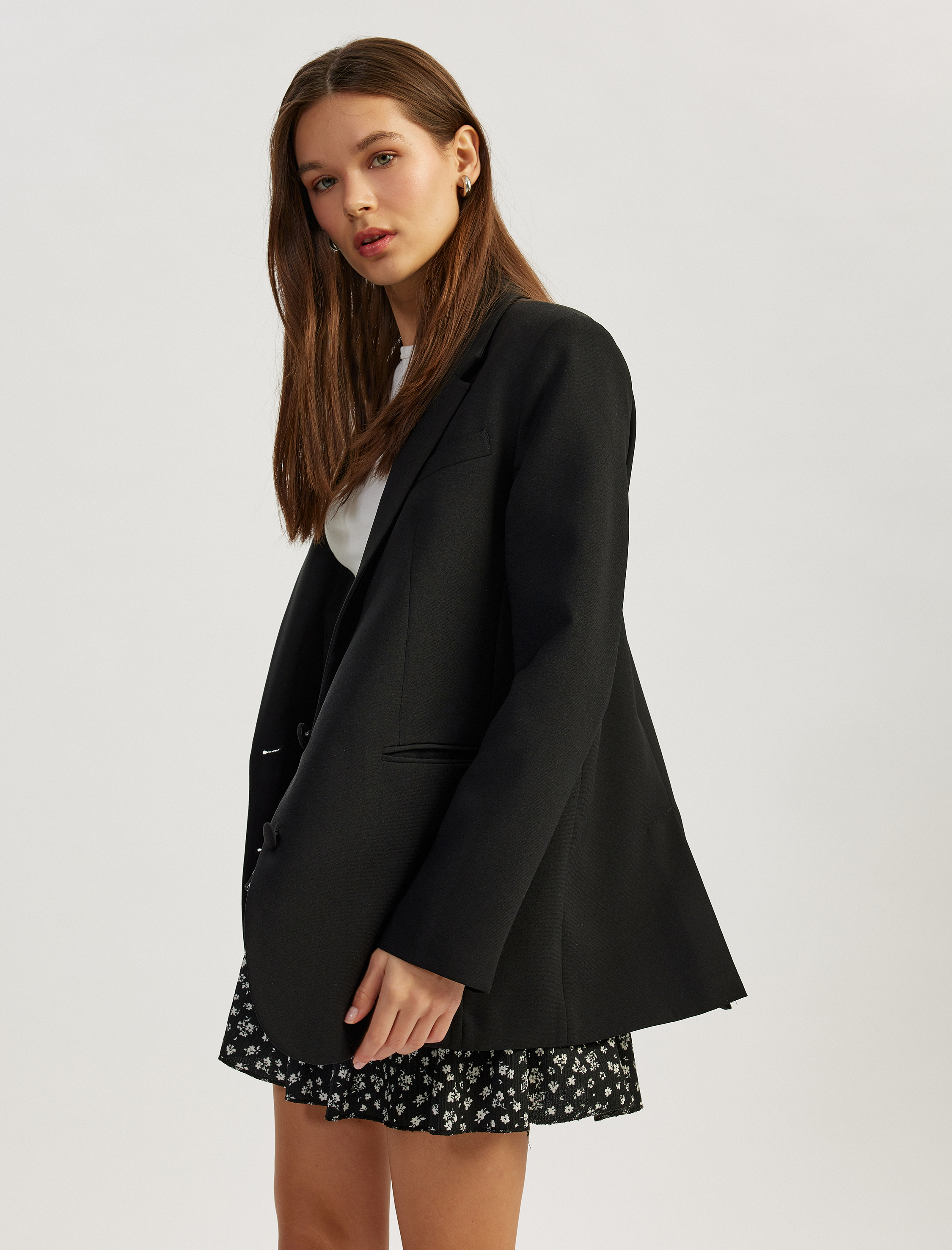   Gipeli Katlı Volanlı Mini Yüksek Bel Çiçekli Etek Bürümcük