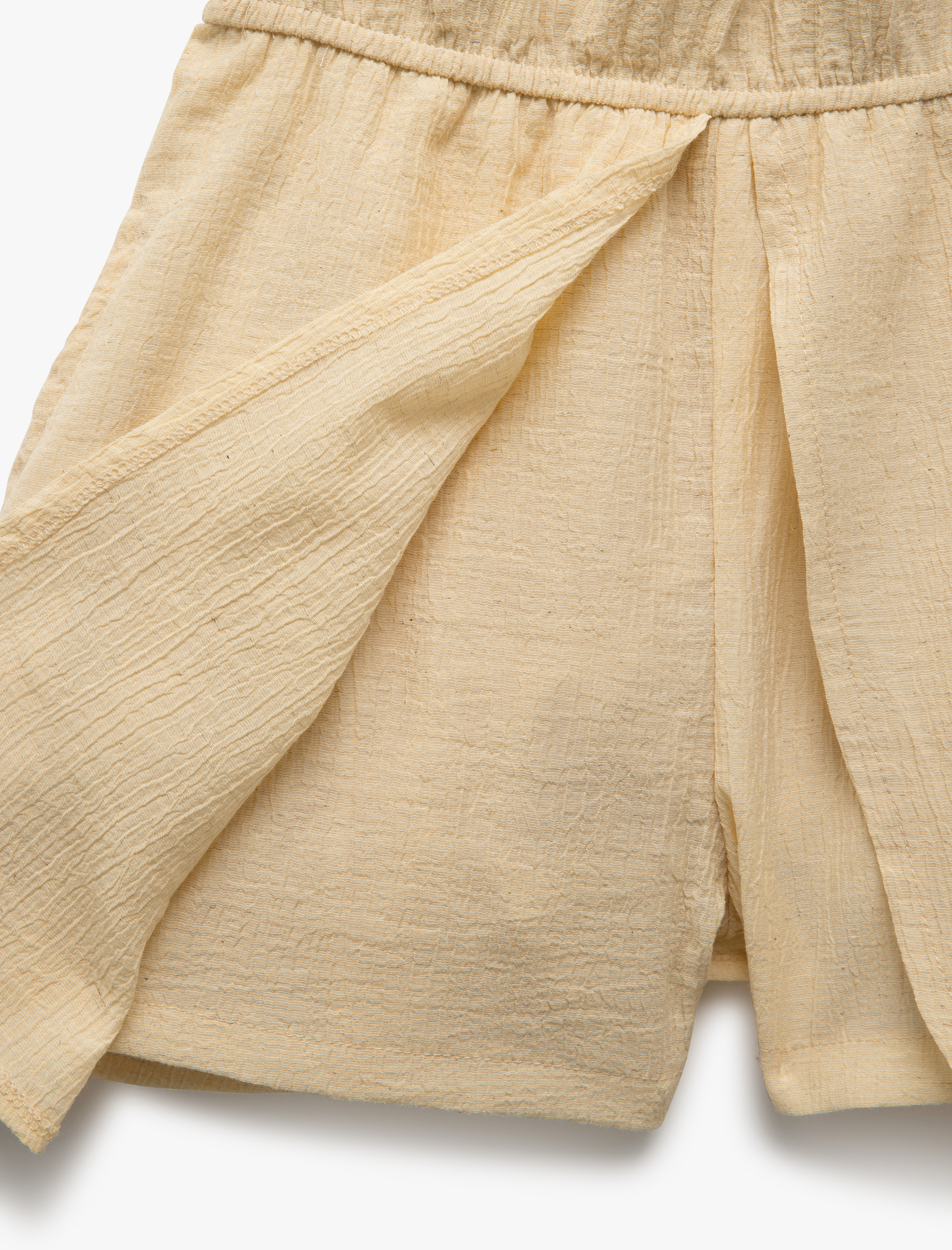  Kız Çocuk Bisiklet Yaka Katmanlı Askılı Müslin Tulum