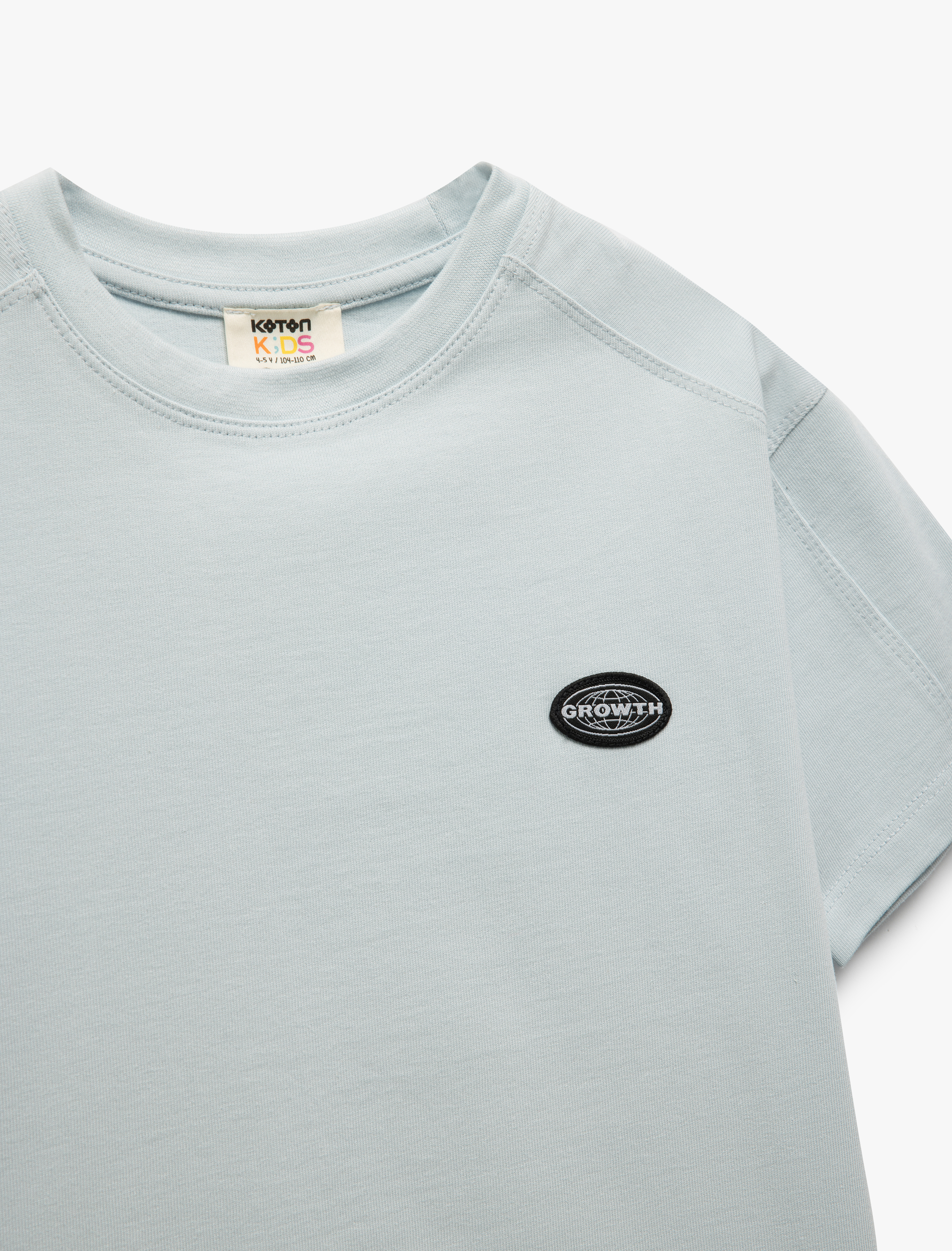  Erkek Çocuk Pamuklu Bisiklet Yaka Kısa Kollu Oversize Tişört