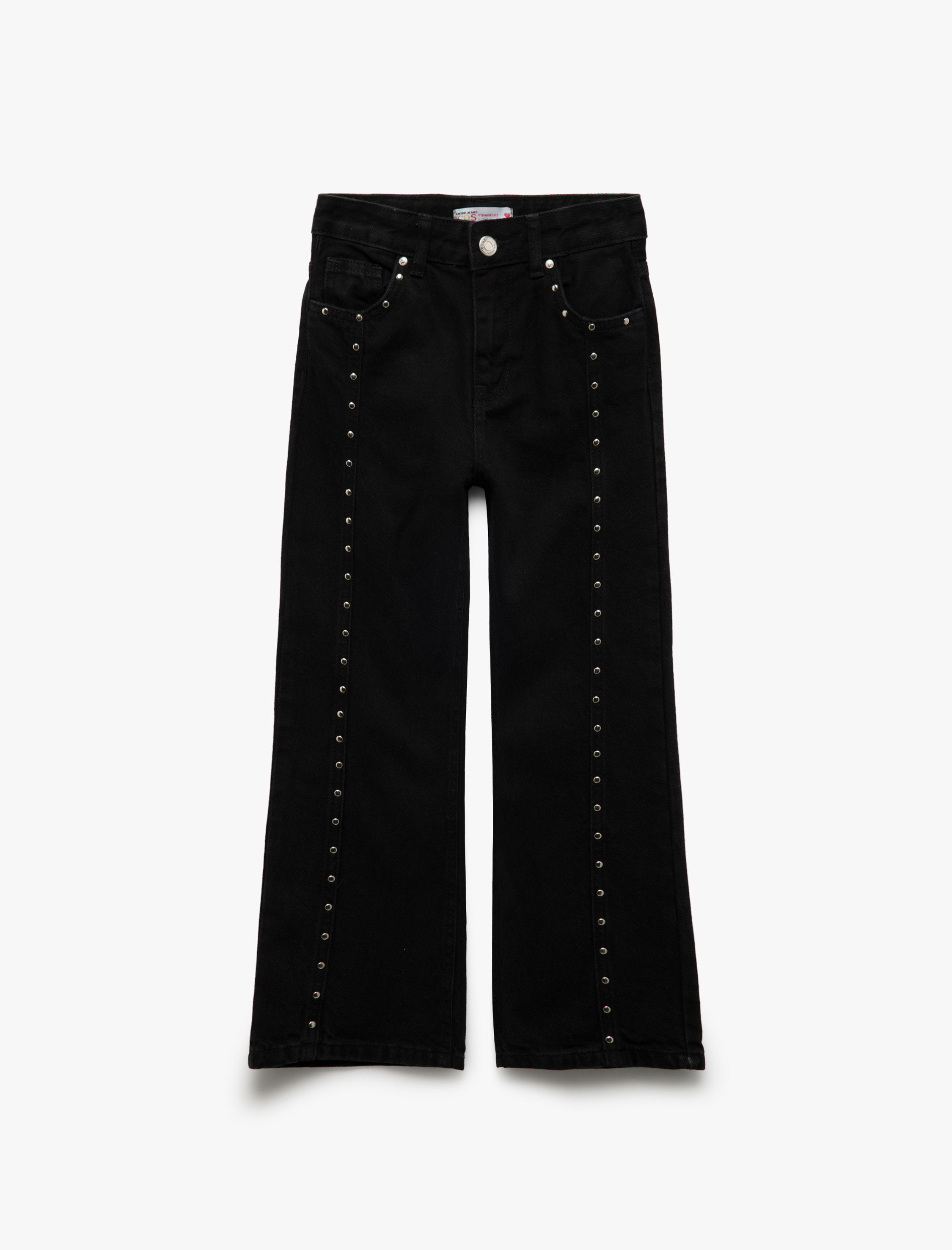 Koton Pamuklu Zımba Detaylı Denim Pantolon -1