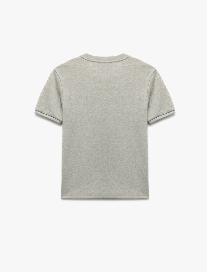  Bisiklet Yaka Kısa Kollu Erkek Slim Fit Tişört