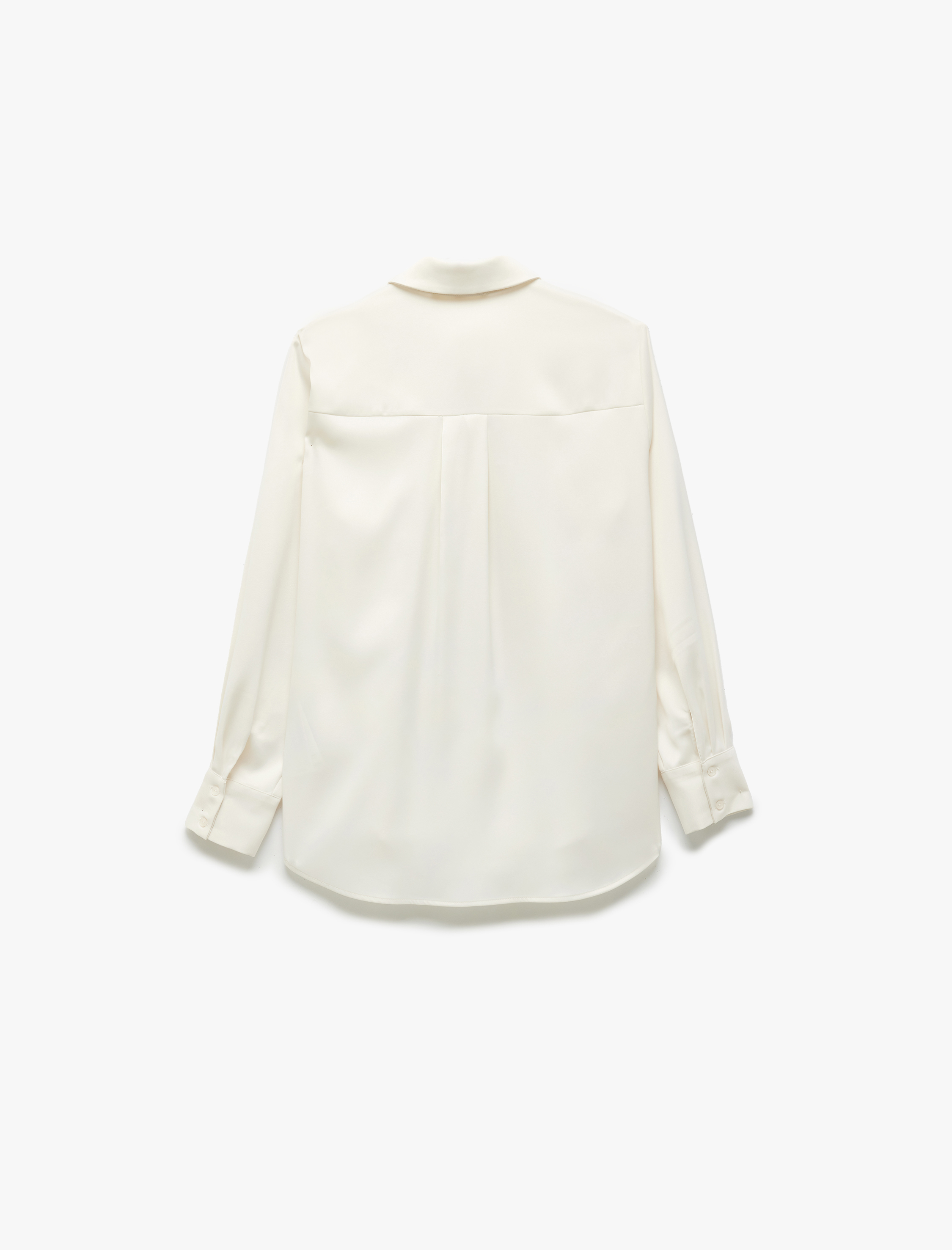   Regular Fit Klasik Yaka Uzun Kollu Saten Gömlek