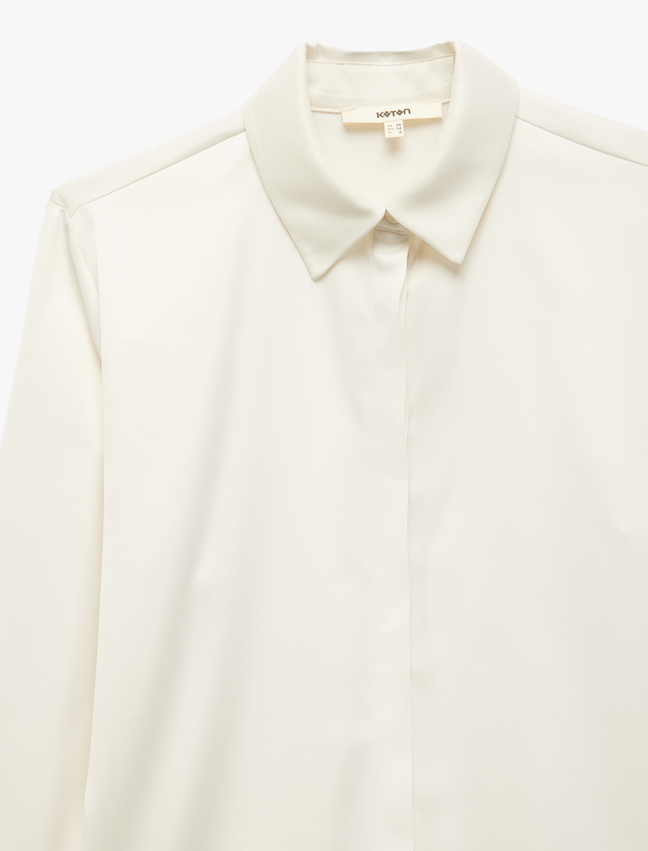   Regular Fit Klasik Yaka Uzun Kollu Saten Gömlek